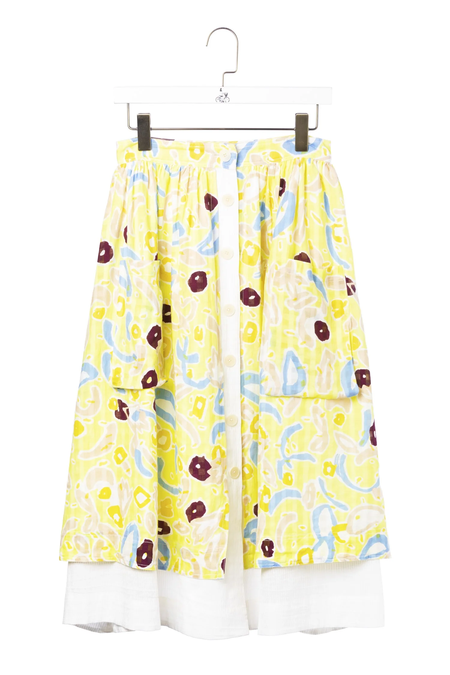 Abstract Printed Cotton Skirt - Image 5