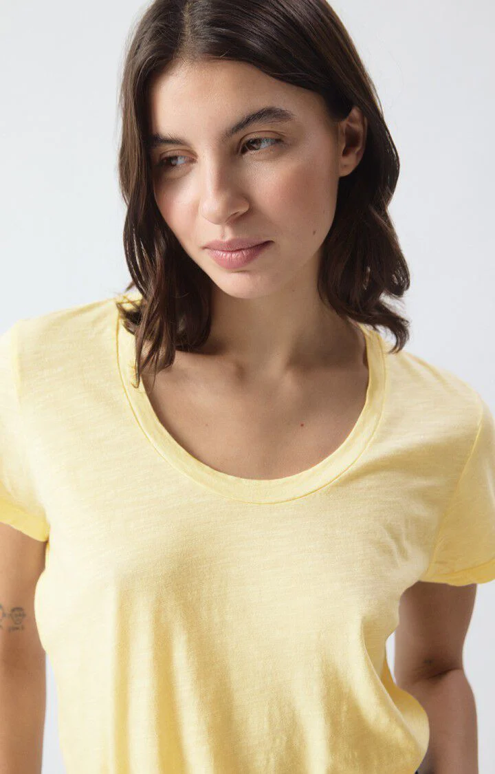 Women T-Shirt 100 Percent Cotton Poplin - Mint Leaf Vanille-Vinta - Image 3
