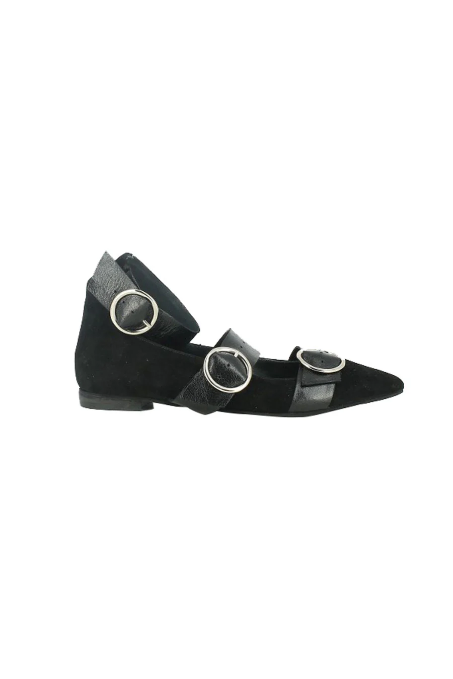 Buckled Strap Suede Flats - Image 5