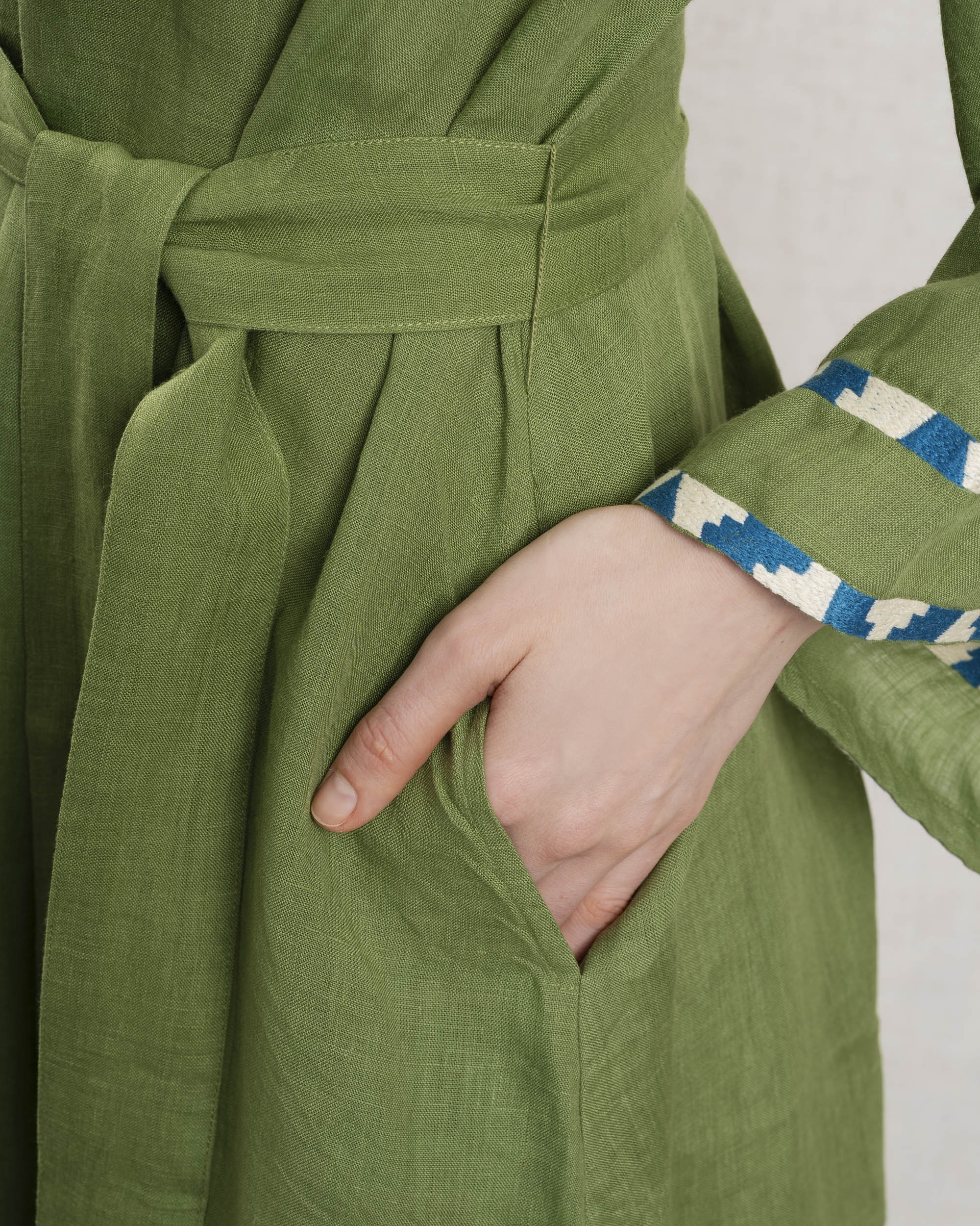 Women's Dress 100% Cotton Poplin - Primrose-Green - Image 3
