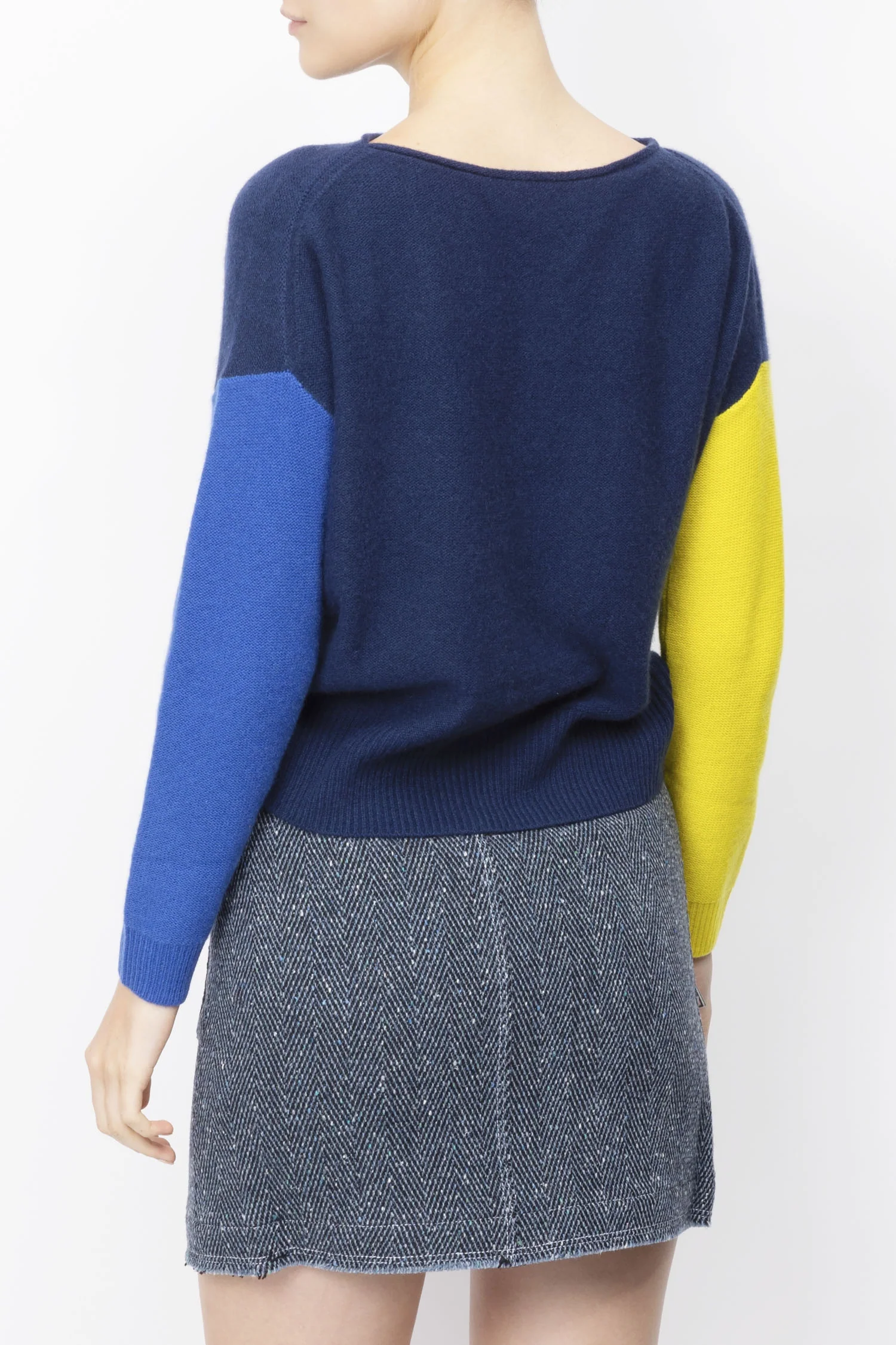 Colour Block Cashmere Sweater - Image 2