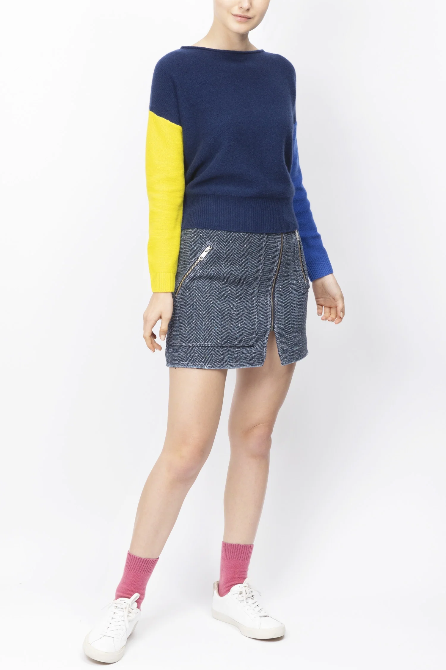 Colour Block Cashmere Sweater - Image 4