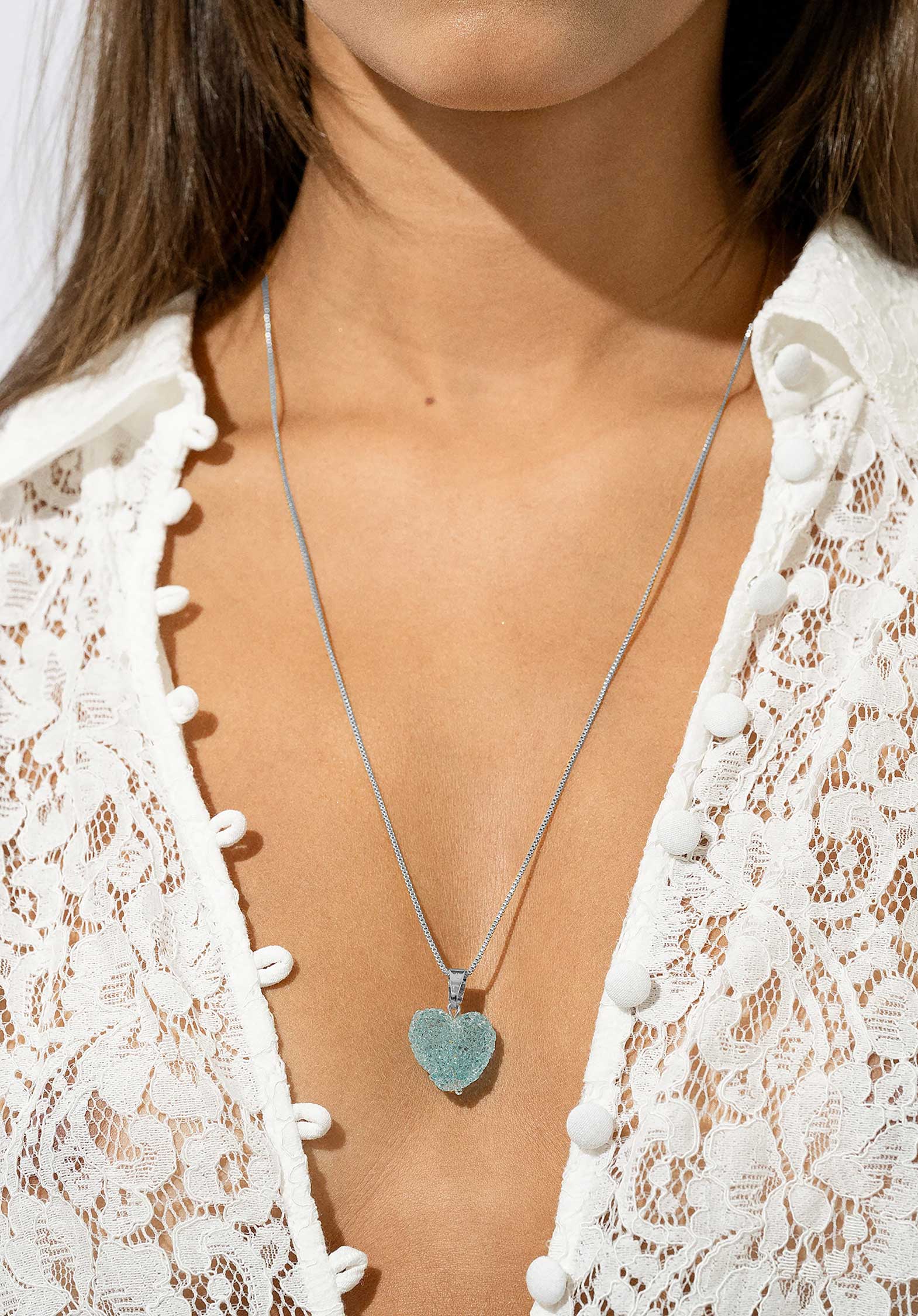 Necklace Jelly Heart P Baby-Blue-S - Image 2