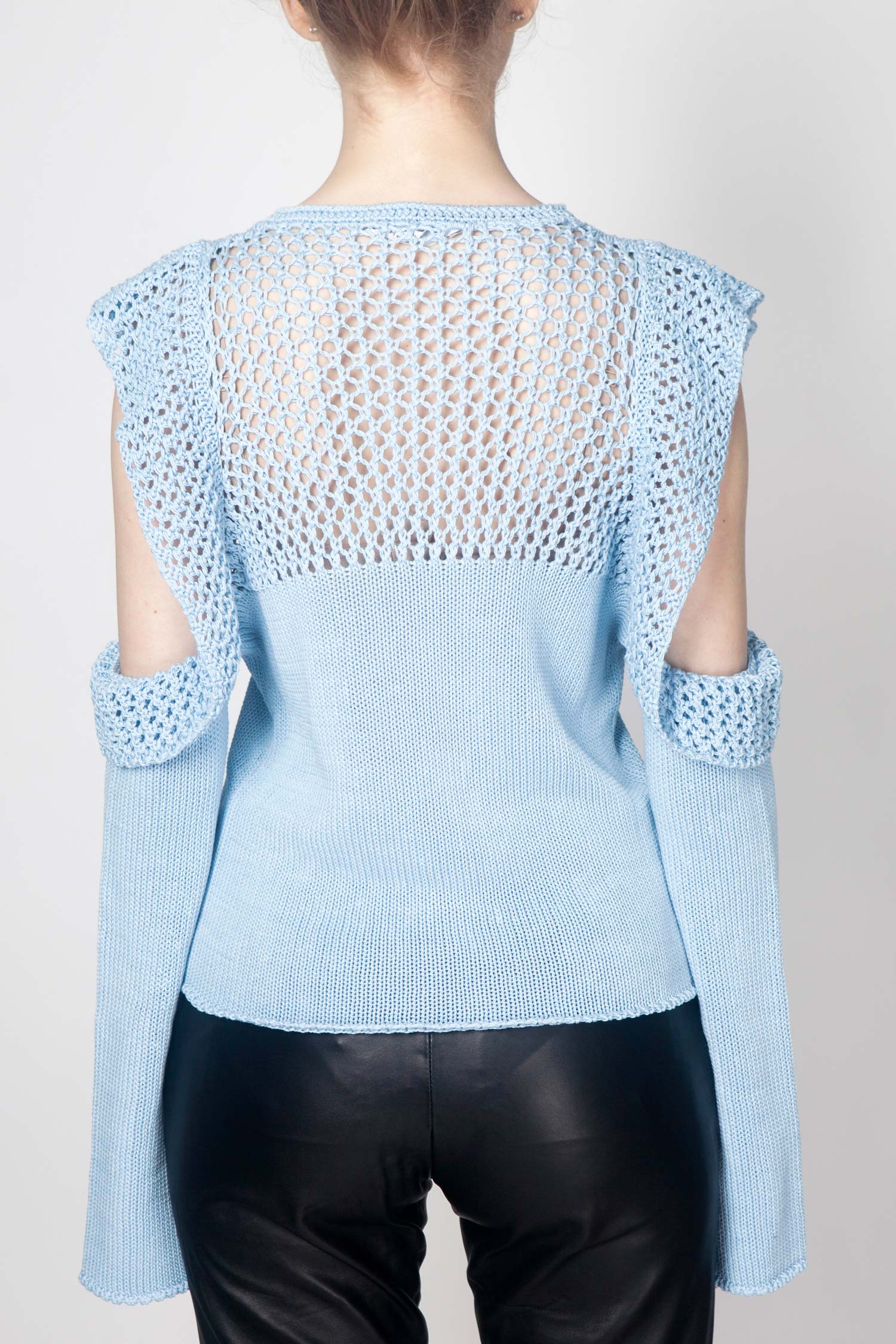Cut-out Sweater with Elongated Sleeves - Image 3