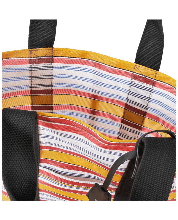 'Fala' Striped Hessian Tote - Image 2
