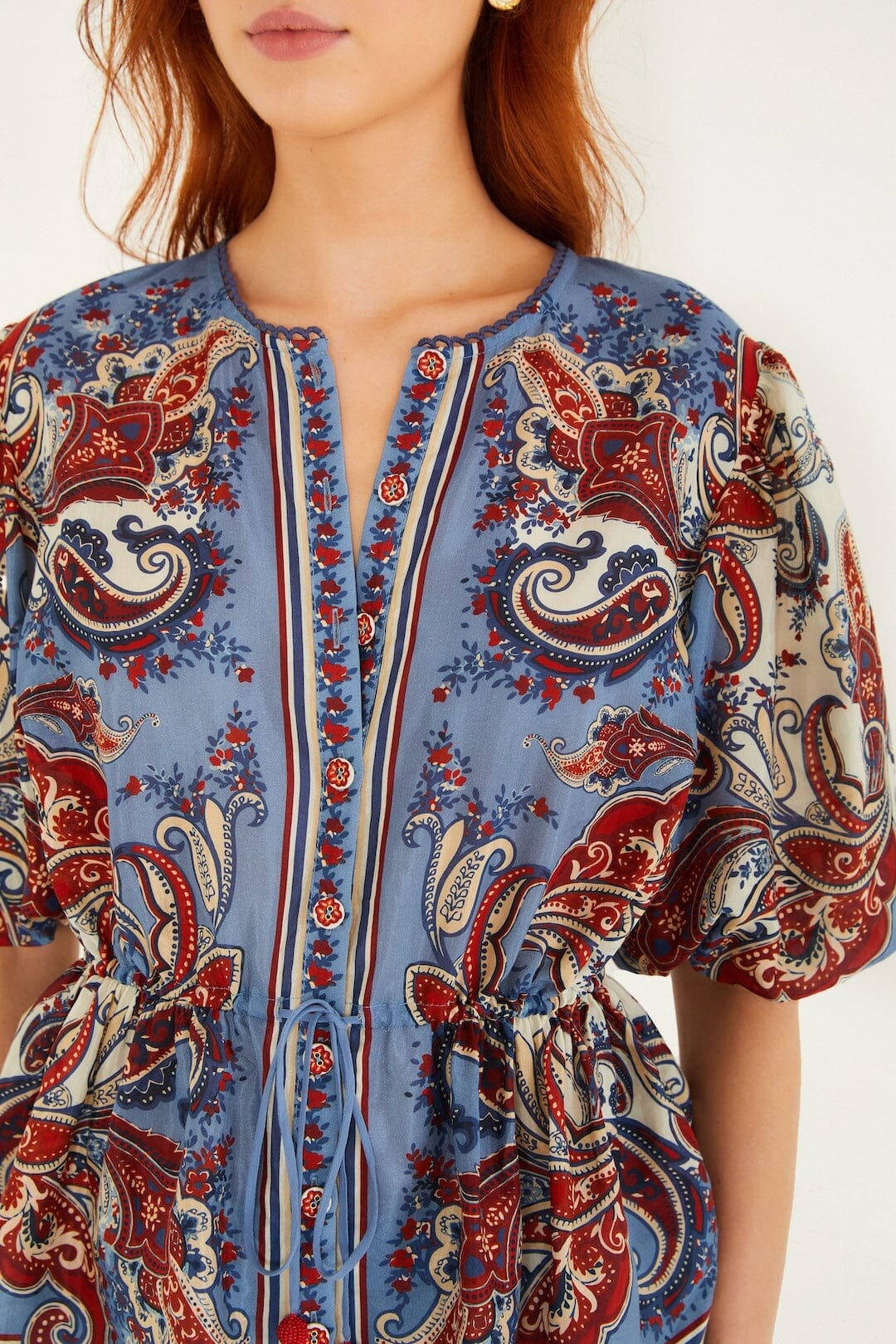 Blouse 344498 Paisley-Scarf-Cream - Image 2