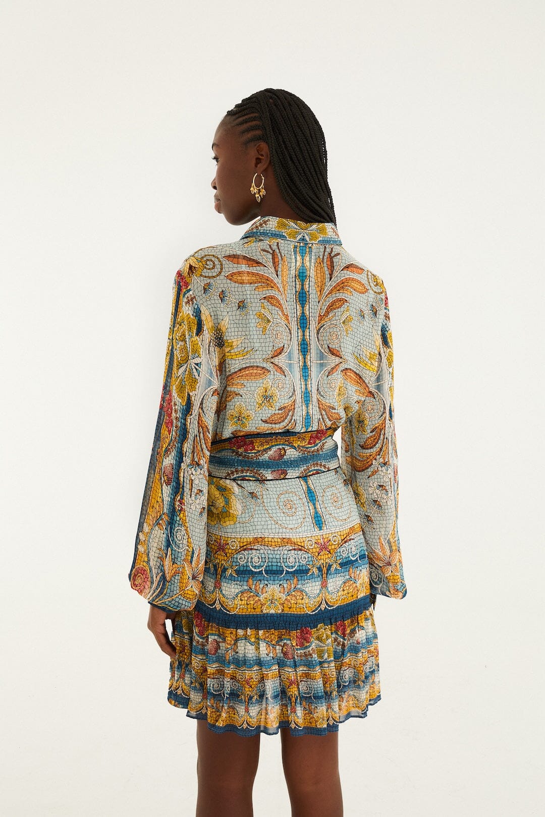 Dress 344504 Mosaic-Garden-Blue - Image 3