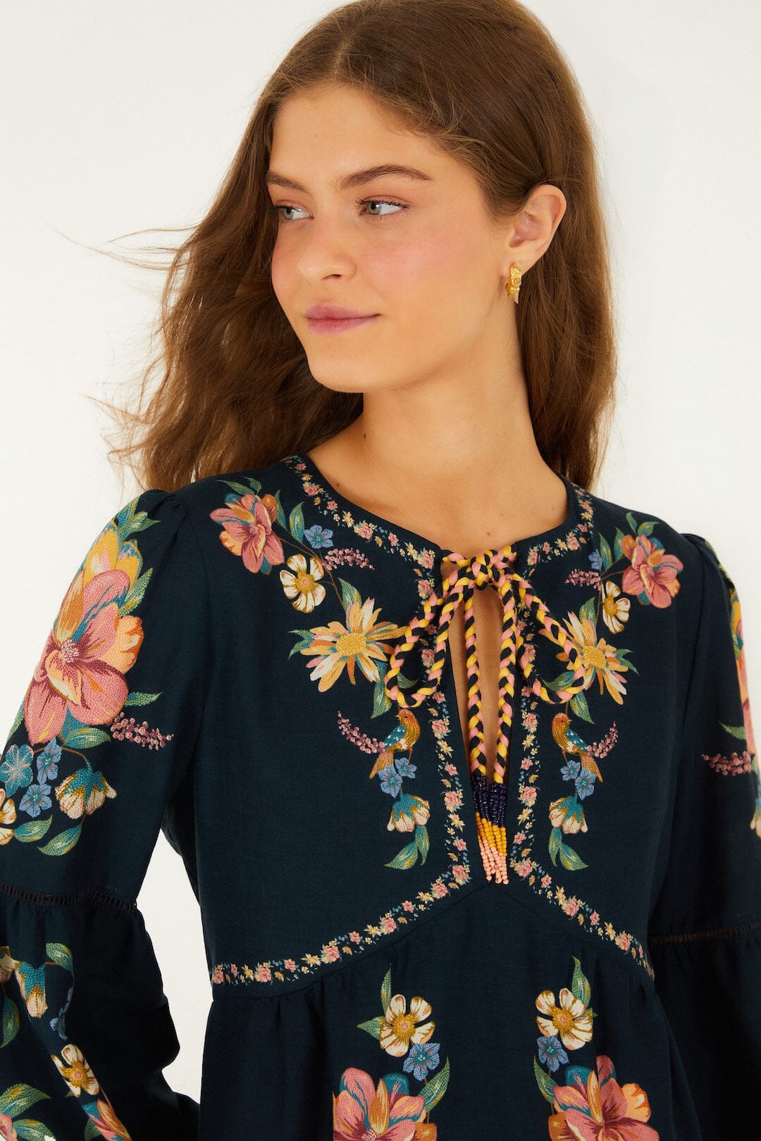 Dress 349060 Floral-Dark-Blue - Image 2