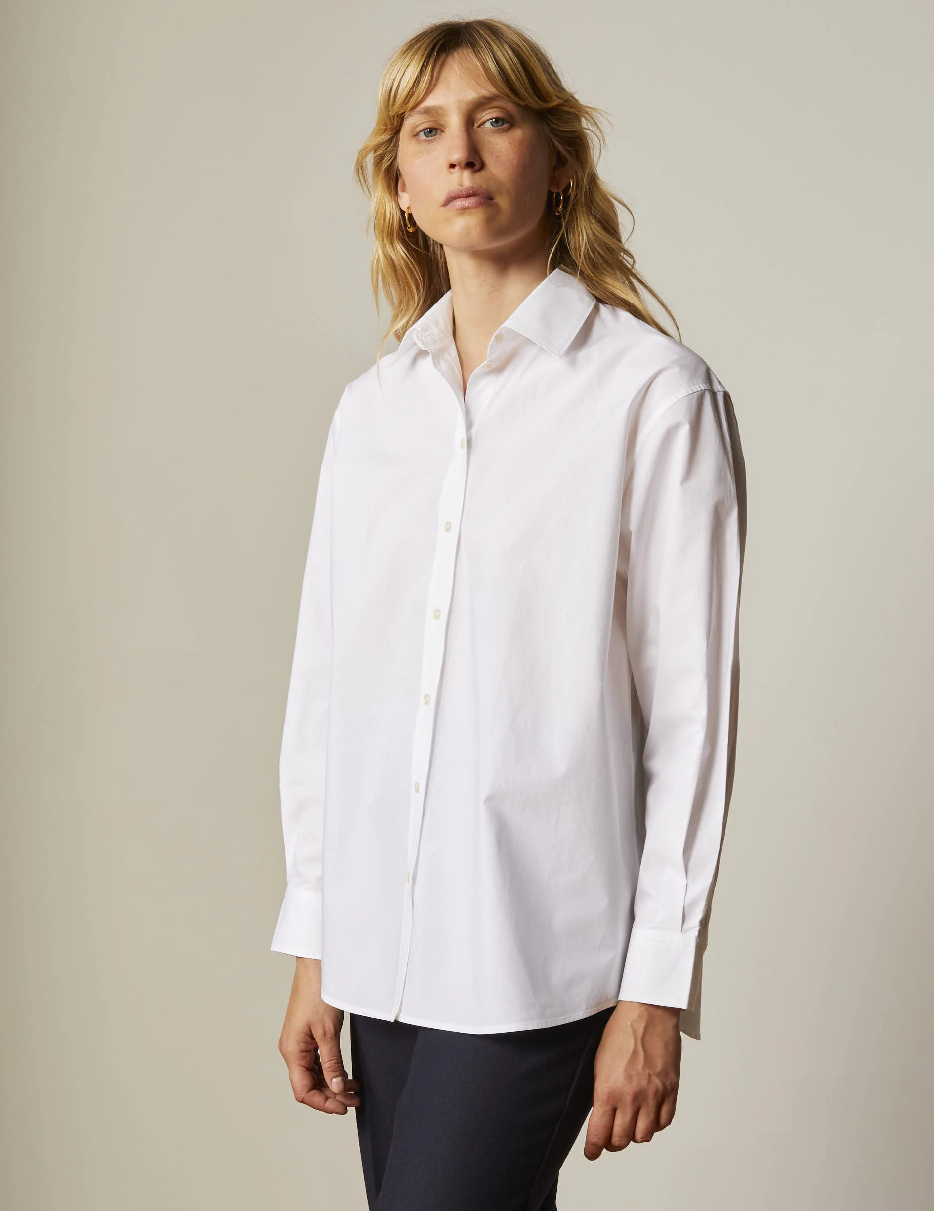 Shirt Delina Poplin Blanc - Image 3