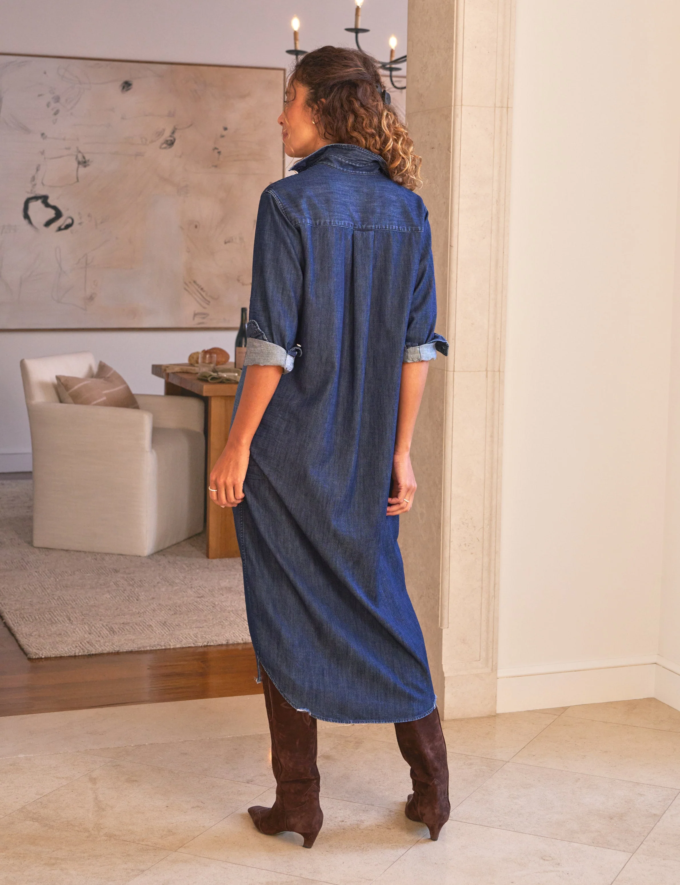 Denim Dress Rory Famous Deni Vintage-Dark-Wash - Image 2