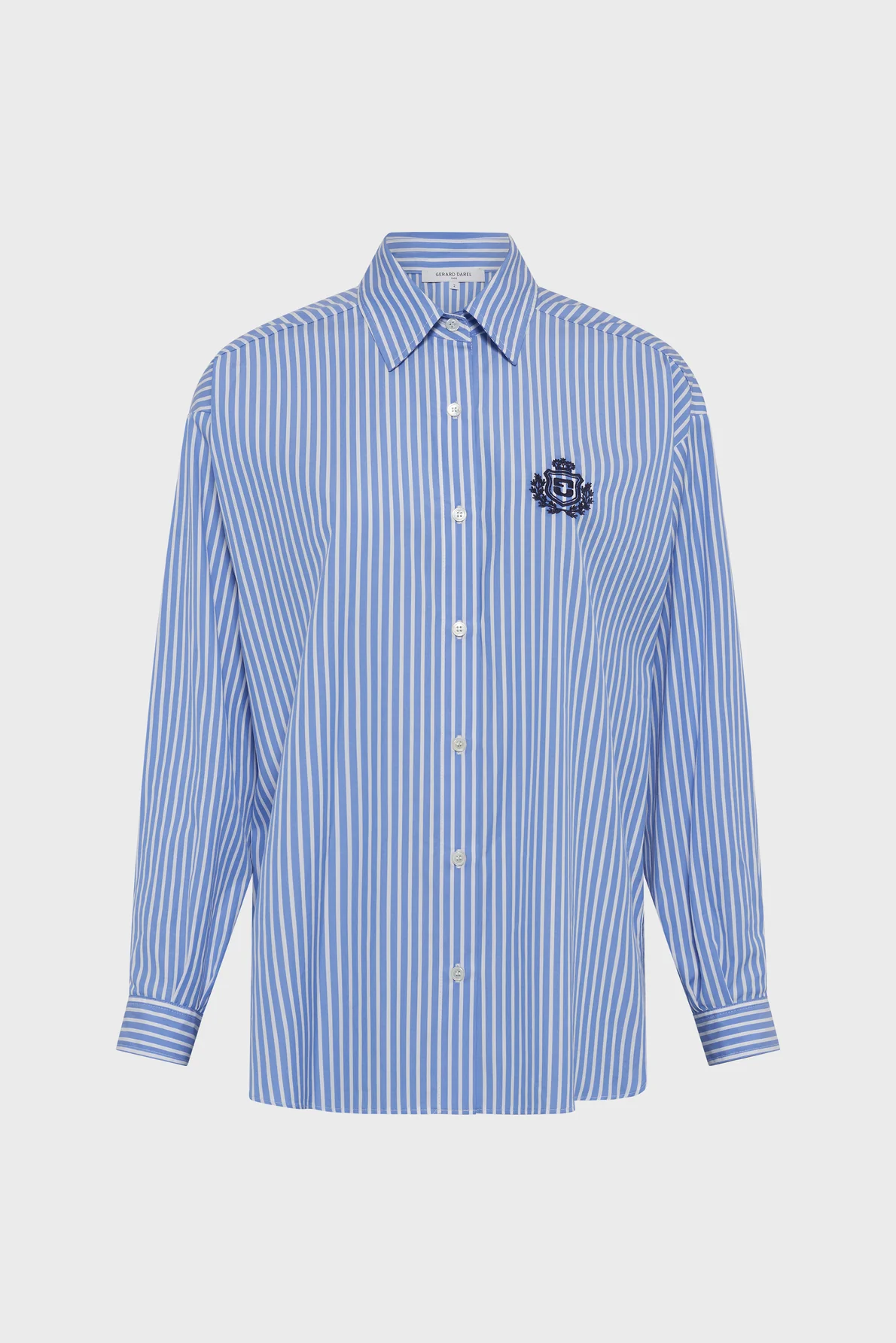 Women's Button-Down Blouse 100 Percent Cotton - Blue