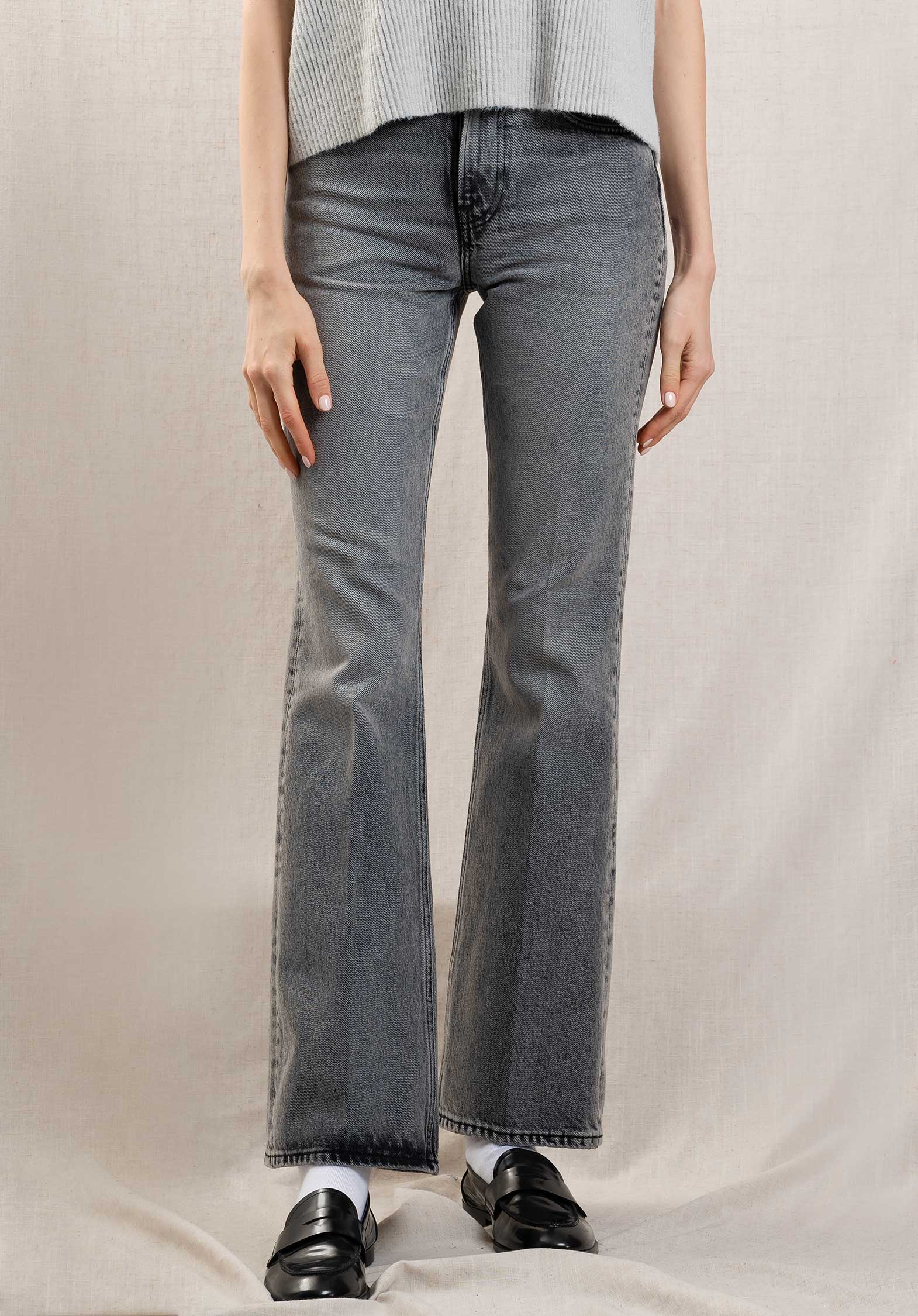 Jeans Flora Short Flanel-Grey - Image 2