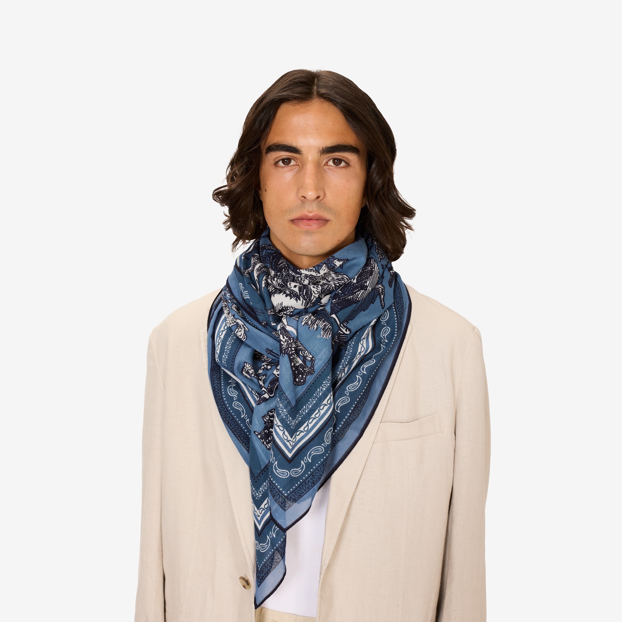 Scarf Ca212re04 Blue - Image 2