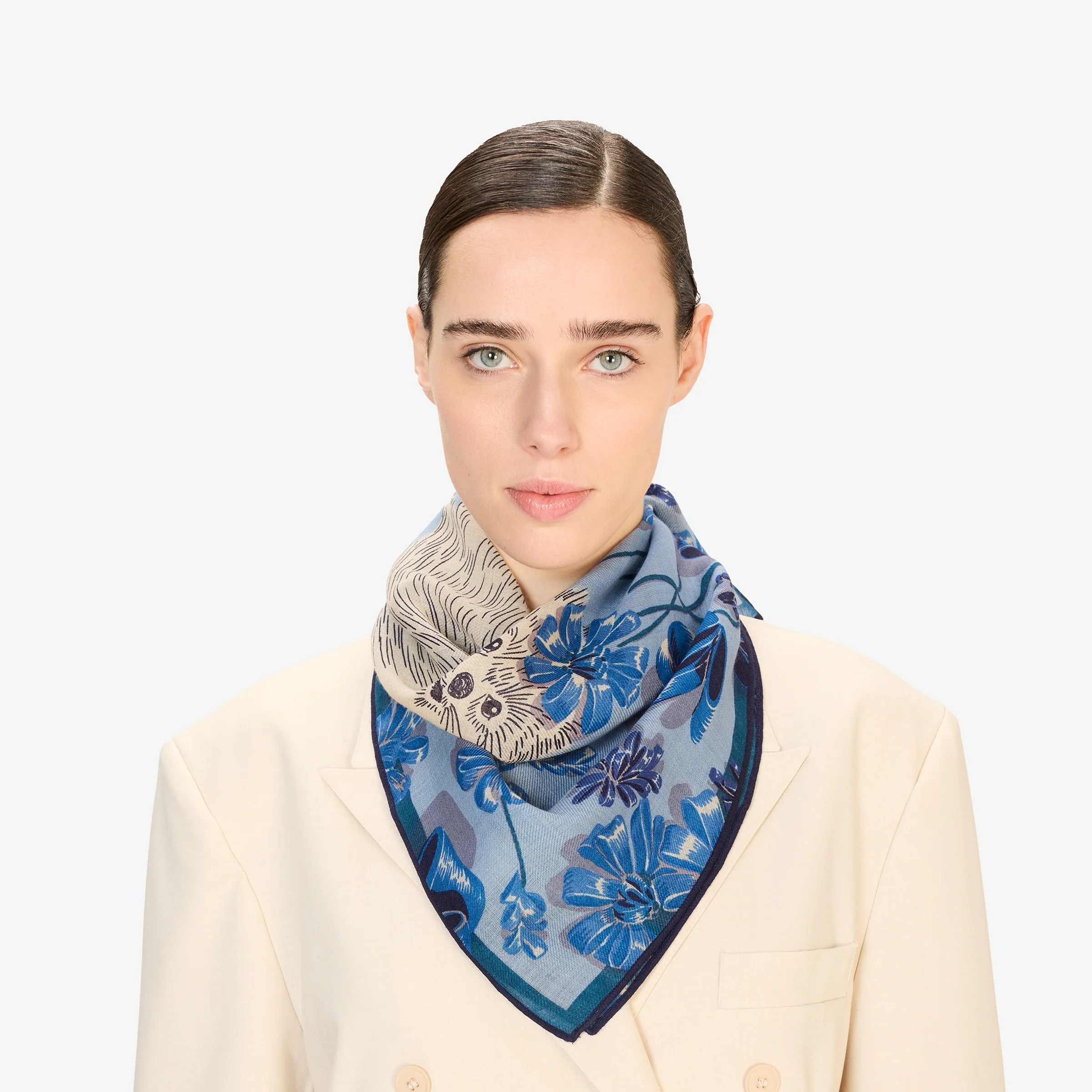 Scarf Ca22tou04 Blue - Image 2