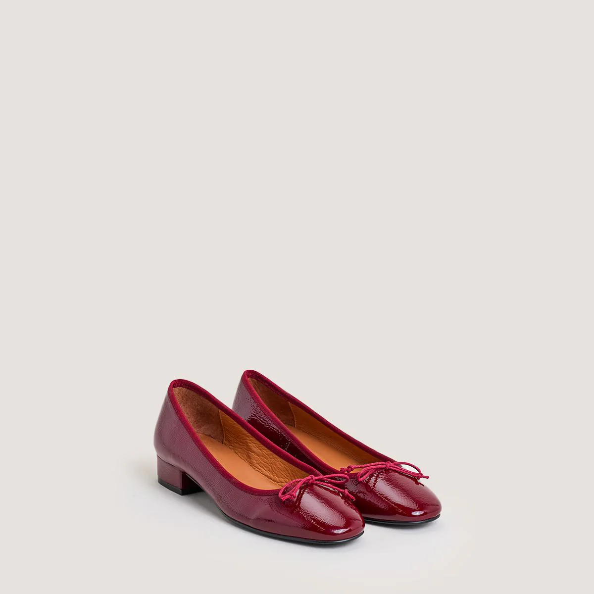 Ballerines Dadou Vernis Plisse Bordeaux - Image 2