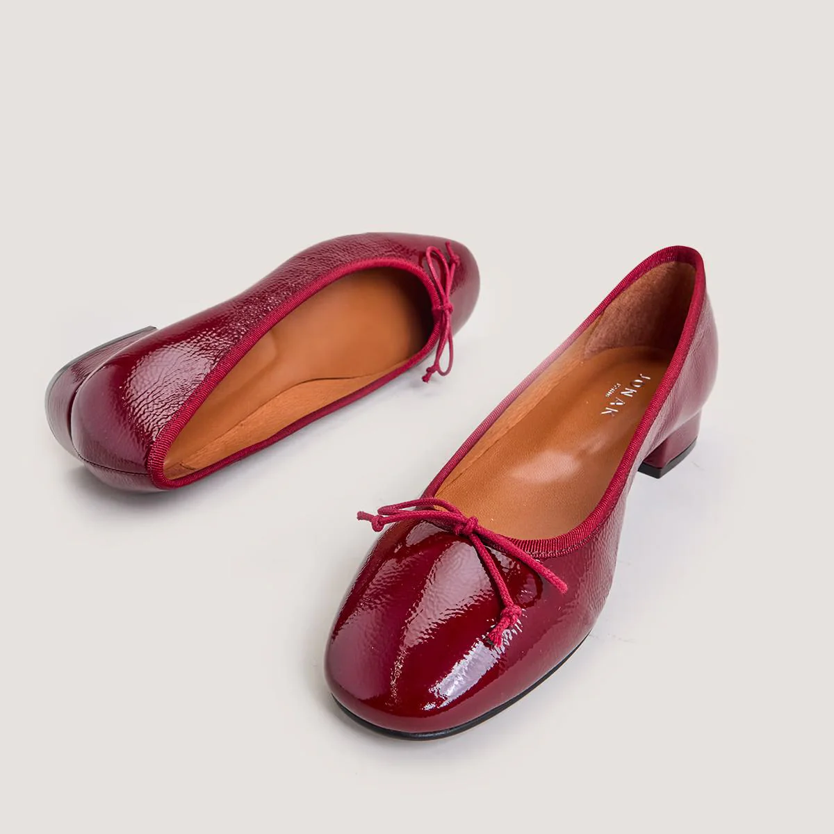 Ballerines Dadou Vernis Plisse Bordeaux - Image 4