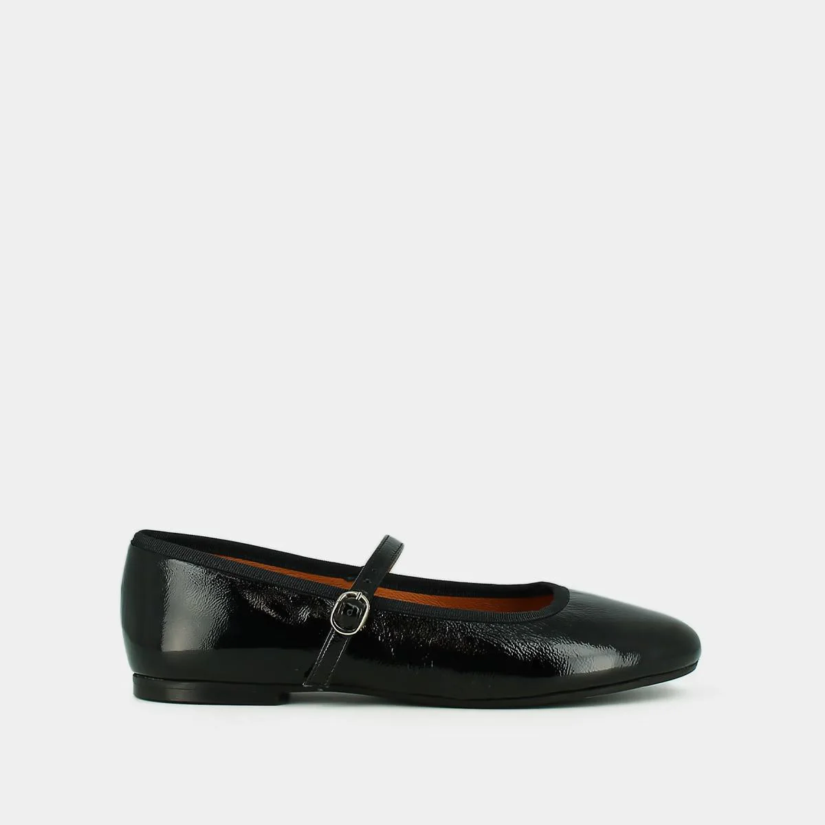 Ballerines Douceur Vernis Pliss Noir