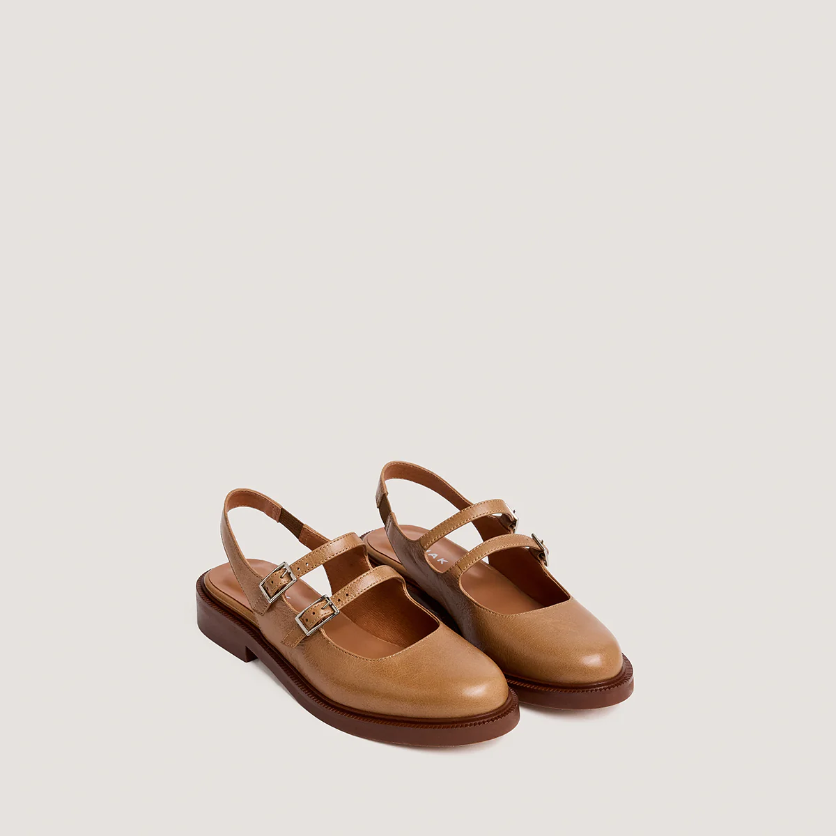 Ballerines Dreamer Cuir Vieilli Beige - Image 2