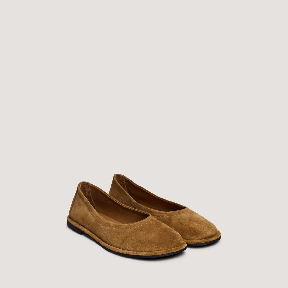 Jonak Women's Janice Ballerinas in Tobacco Split Leather - Brown Tabac - Image 3