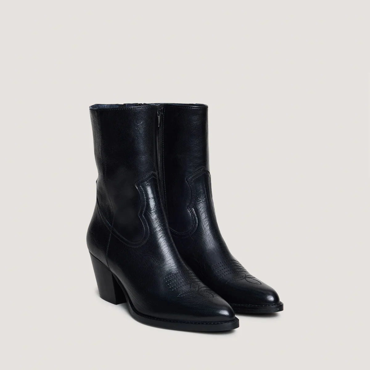 Boots Djamena Cuir Noir - Image 2