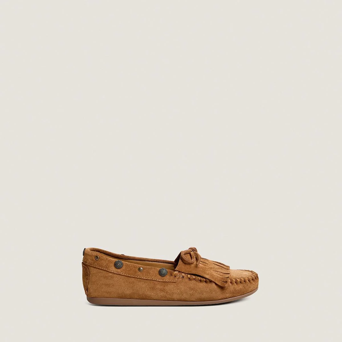 Women's Louison Moccasins Croute Leather - Cognac - Image 2