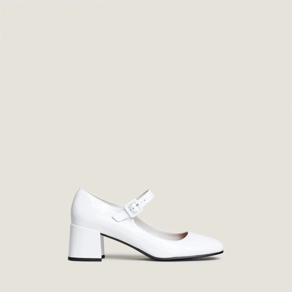 Women's Strappy Heeled Sandals Patent Leather - White Blanc - Image 2