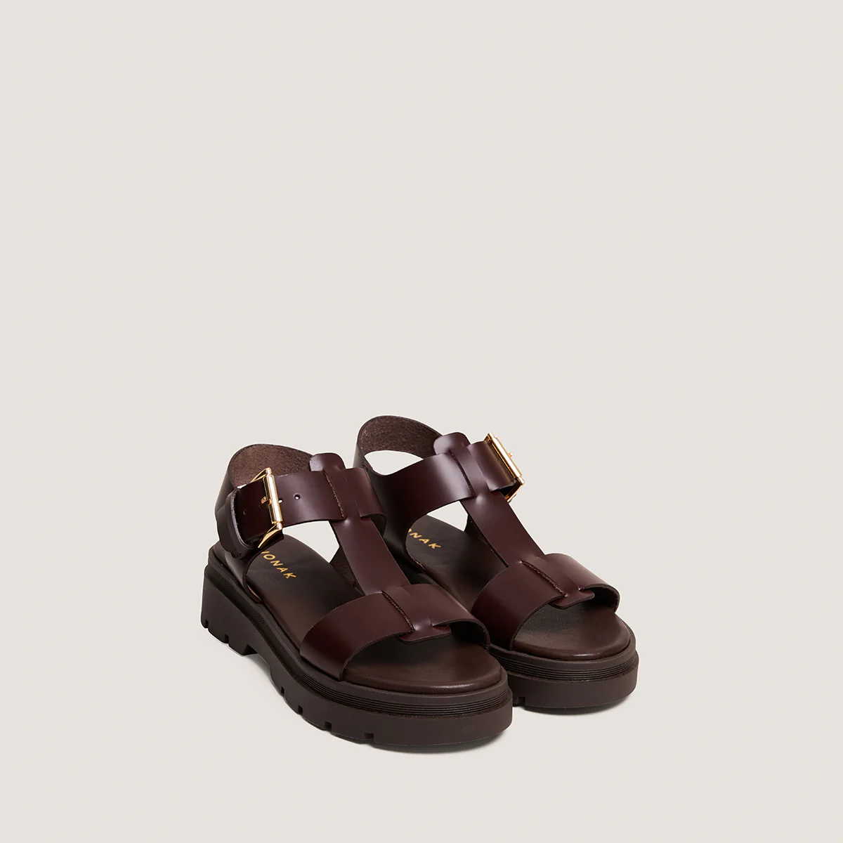 Sandales Lisbonne Cuir Marron - Image 2