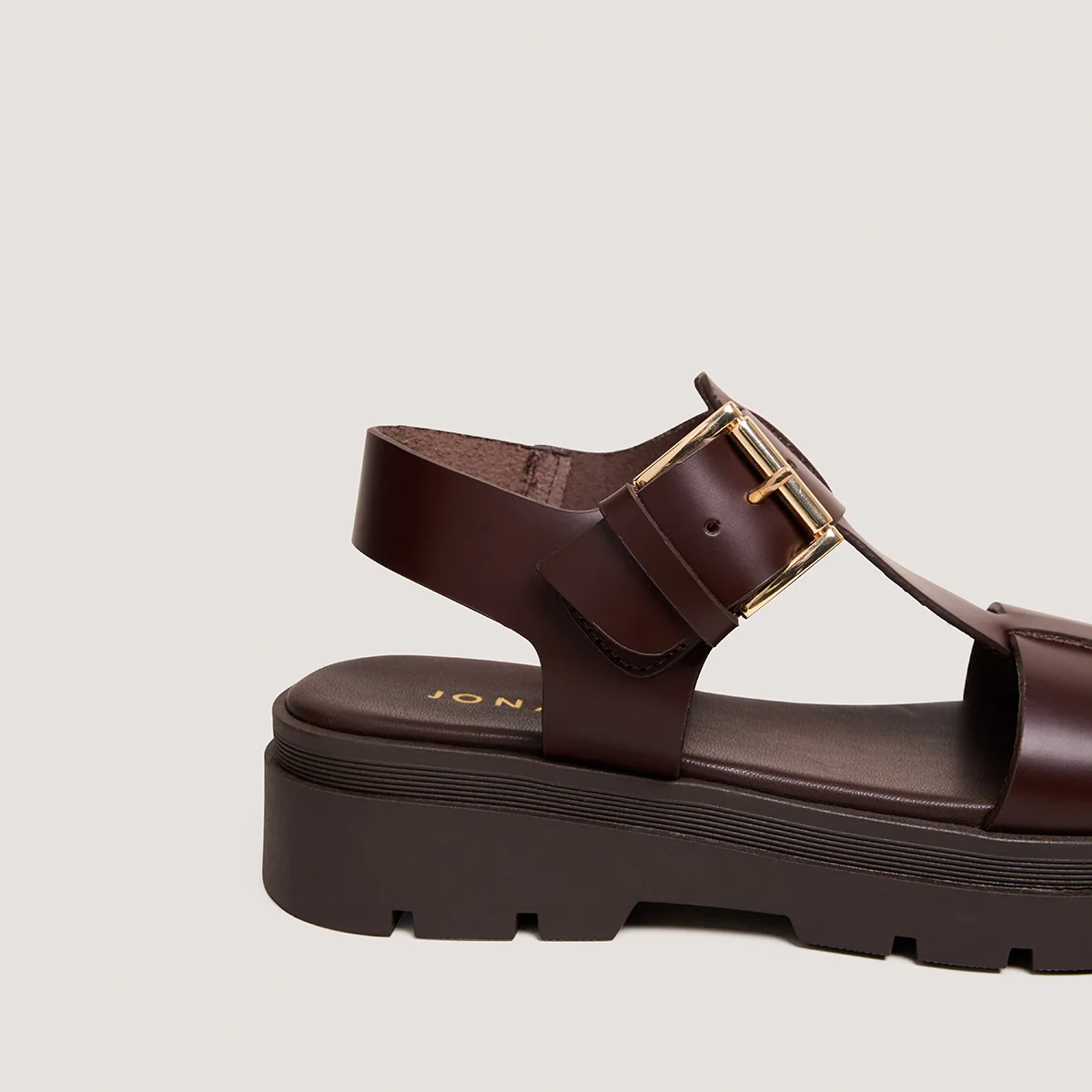 Sandales Lisbonne Cuir Marron - Image 3