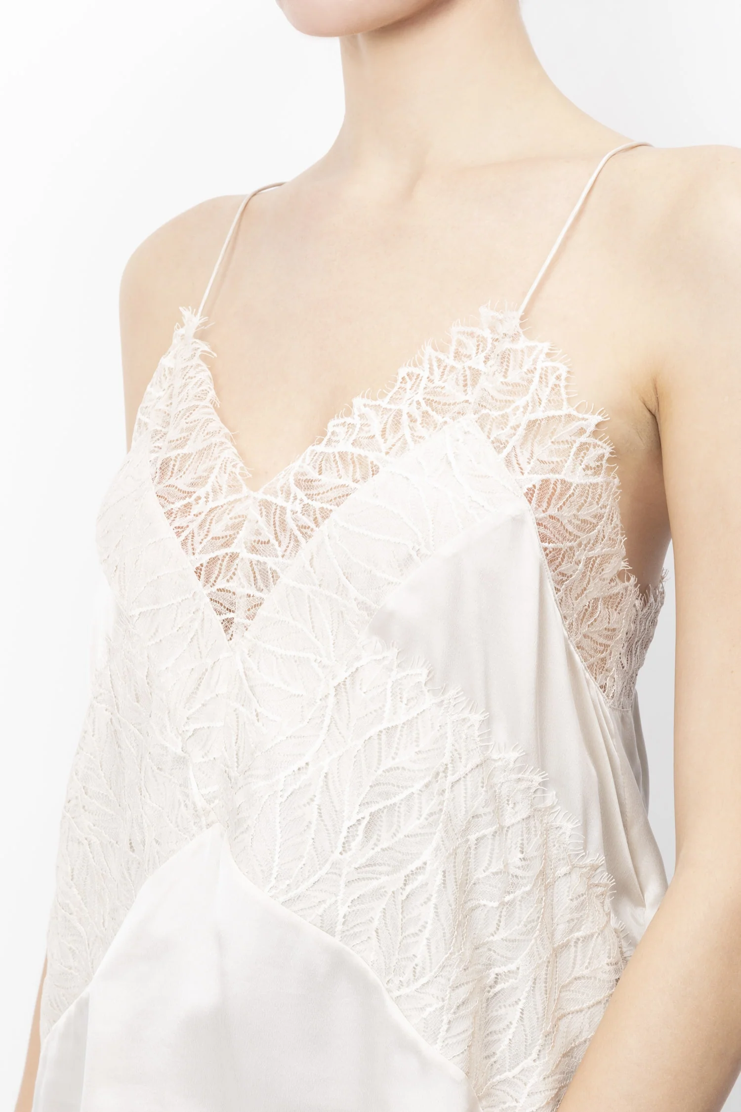 Lace Trimmed Silk Camisole Top - Image 5