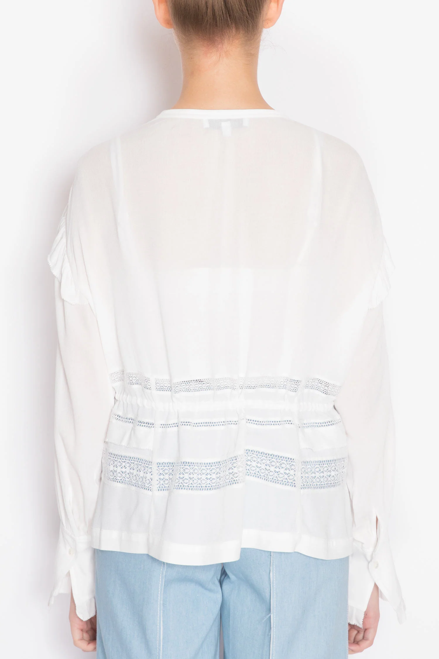 Laced Long-sleeve Blouse - Image 2