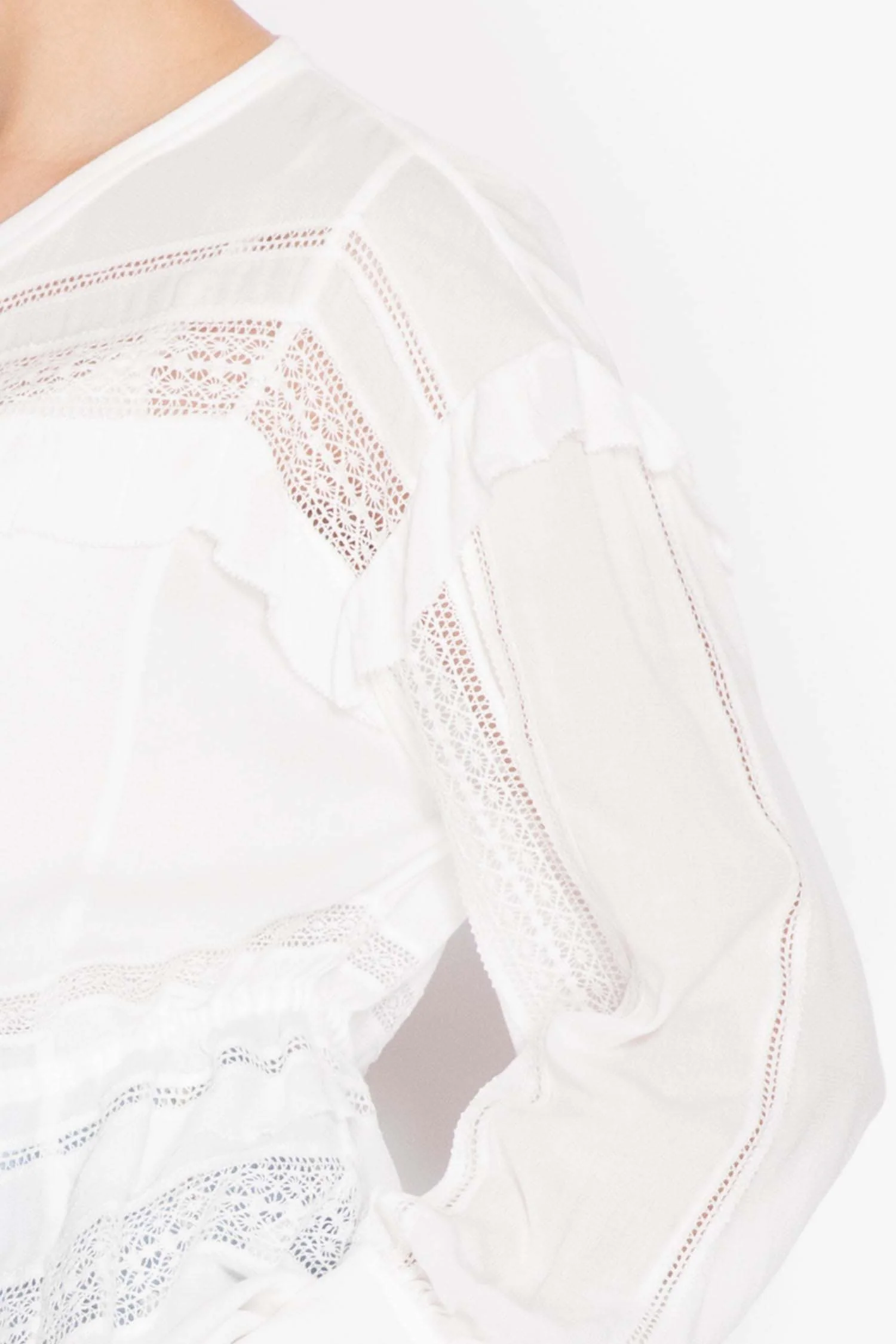 Laced Long-sleeve Blouse - Image 3