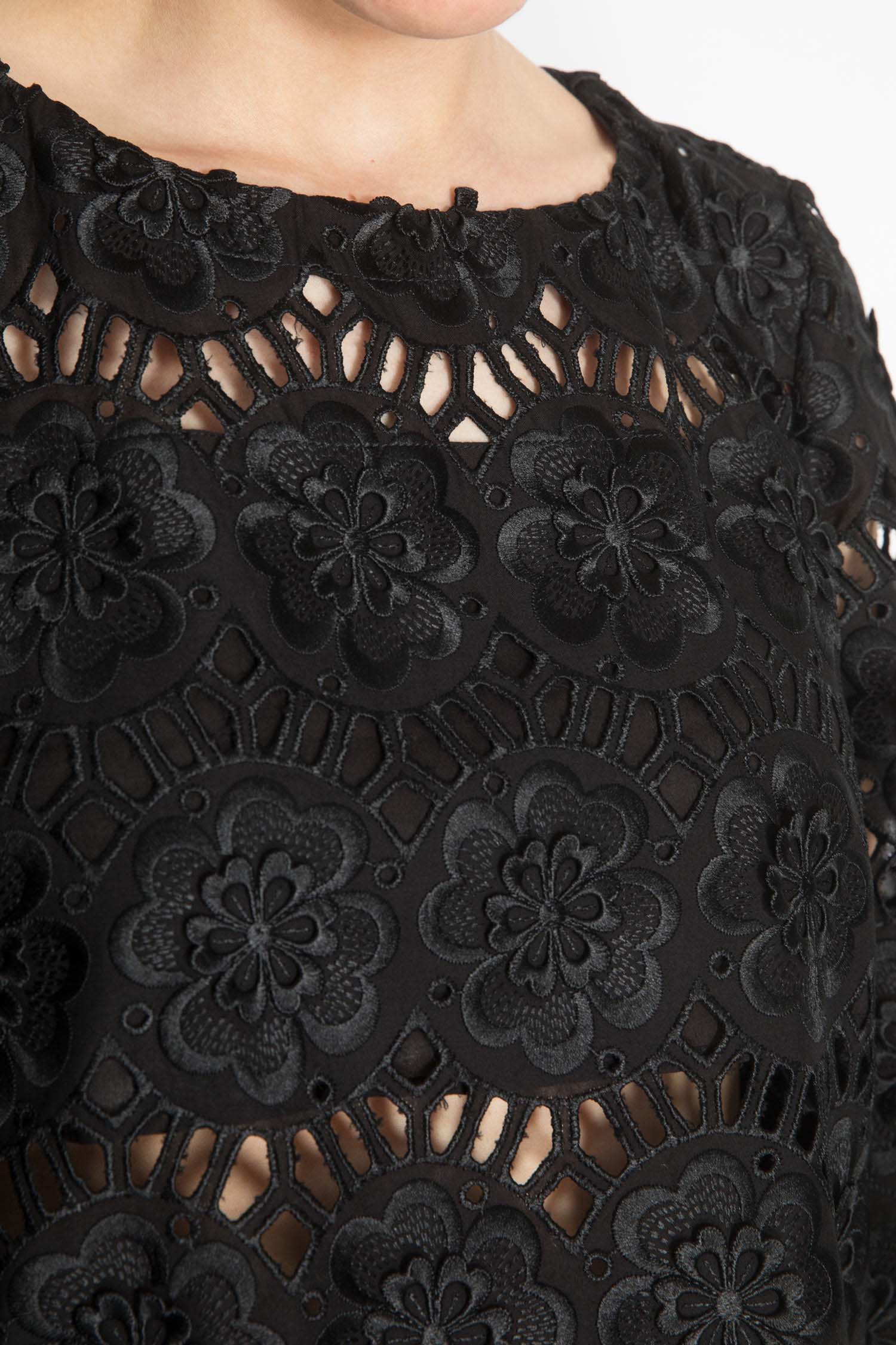 Lasercut Cropped Blouse - Image 3