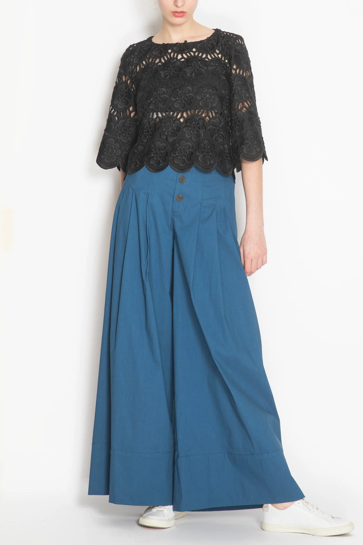 Lasercut Cropped Blouse - Image 4