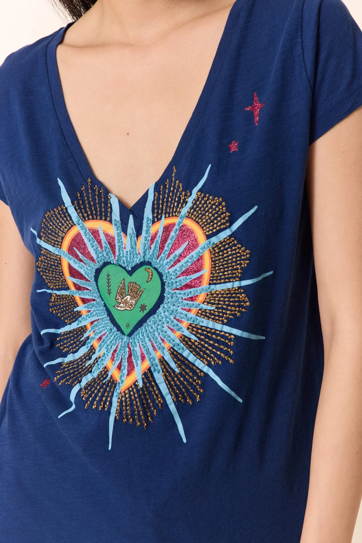 Unisex T-Shirt 100% Cotton Jersey Knit Fabric - Exvo Blue - Image 5