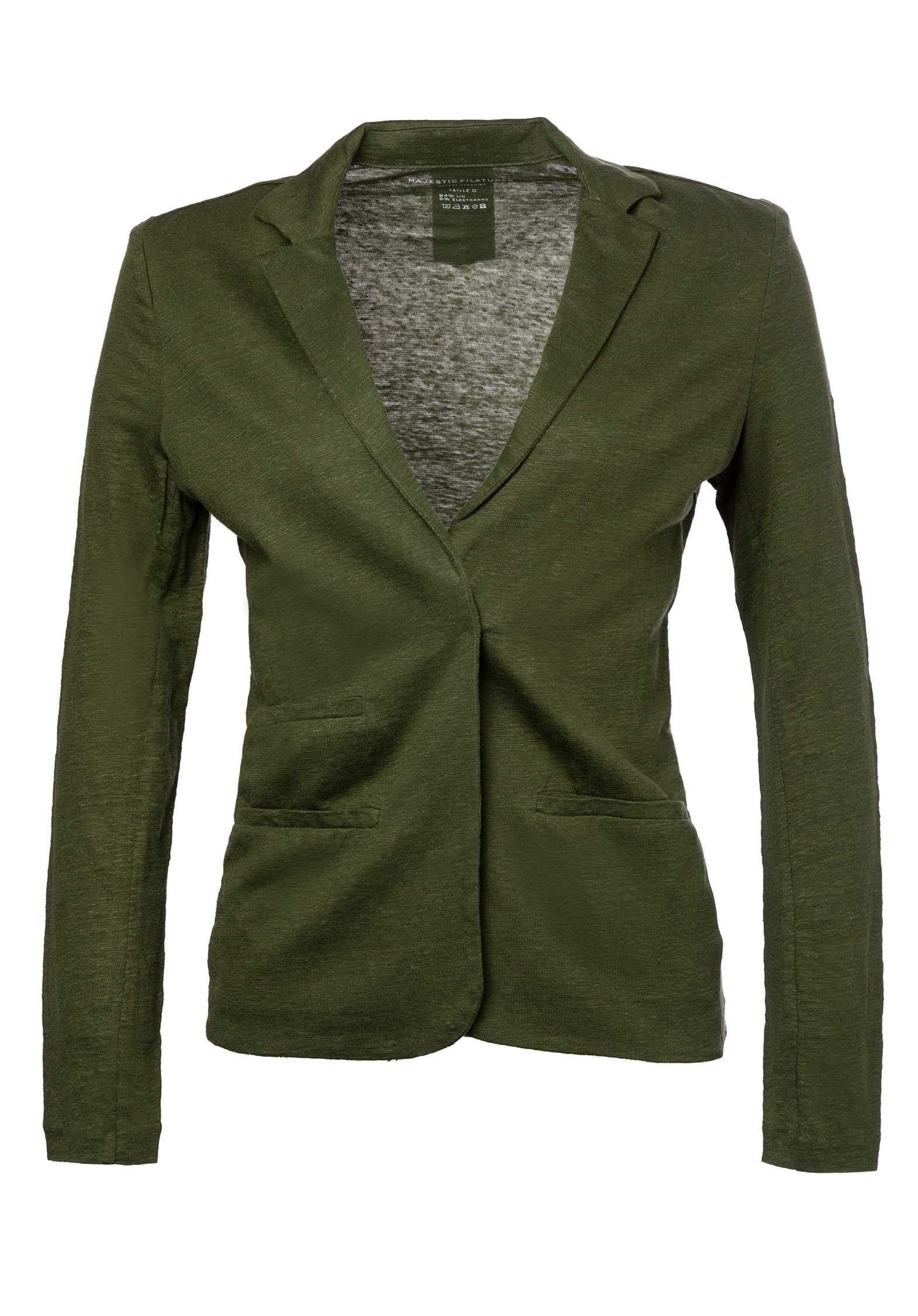 Linen Blend Knit Blazer - Image 5