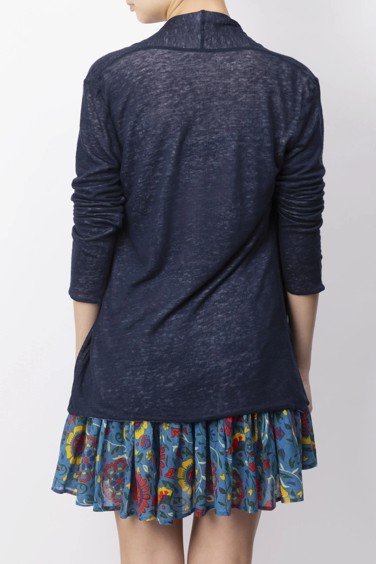 Linen Blend Knit Jacket - Image 2