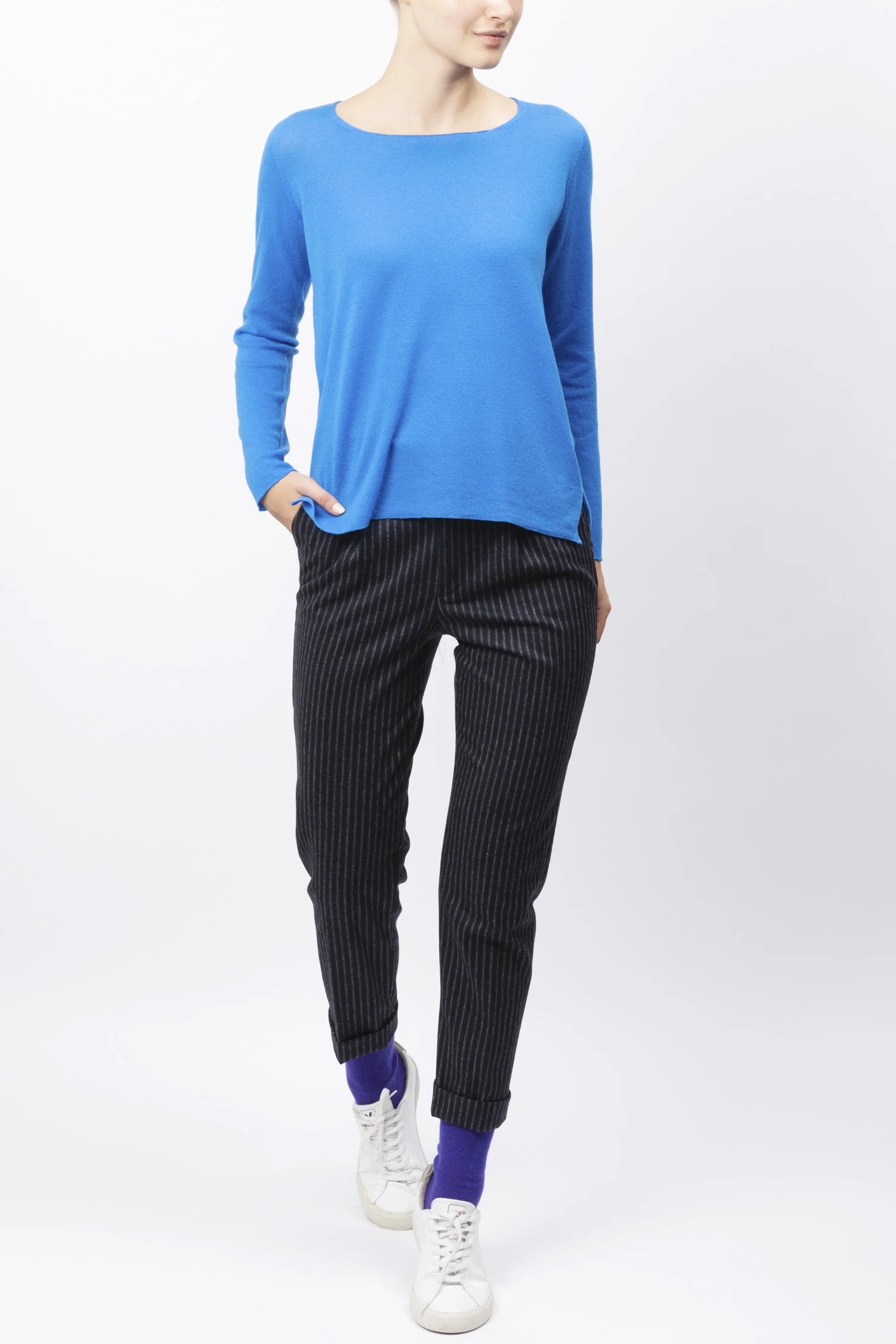 Long Sleeved Round Neck Sweater - Image 4