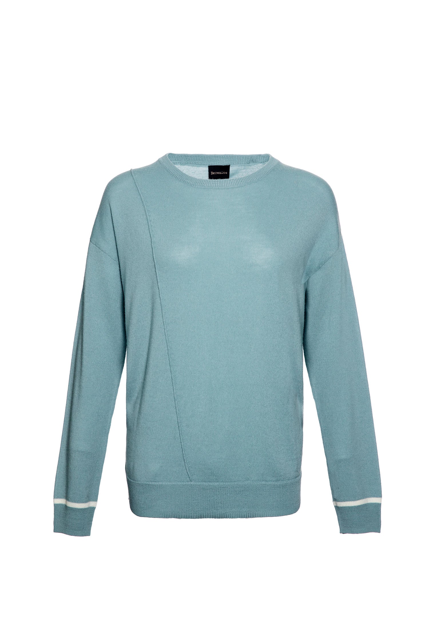 Long Sleeves Sweater With Piping - Image 5
