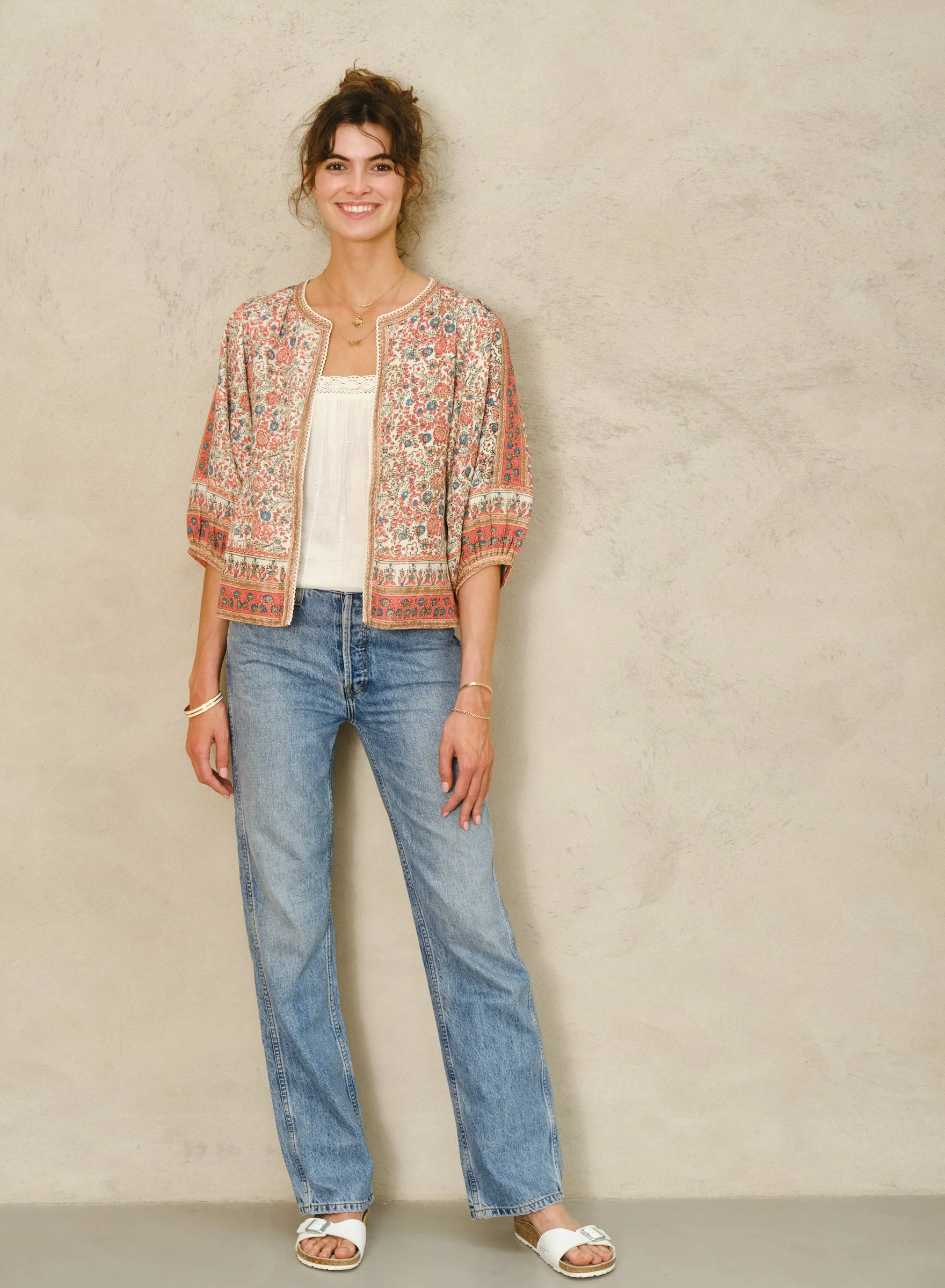 Jacket Cass Print Jkt Coral