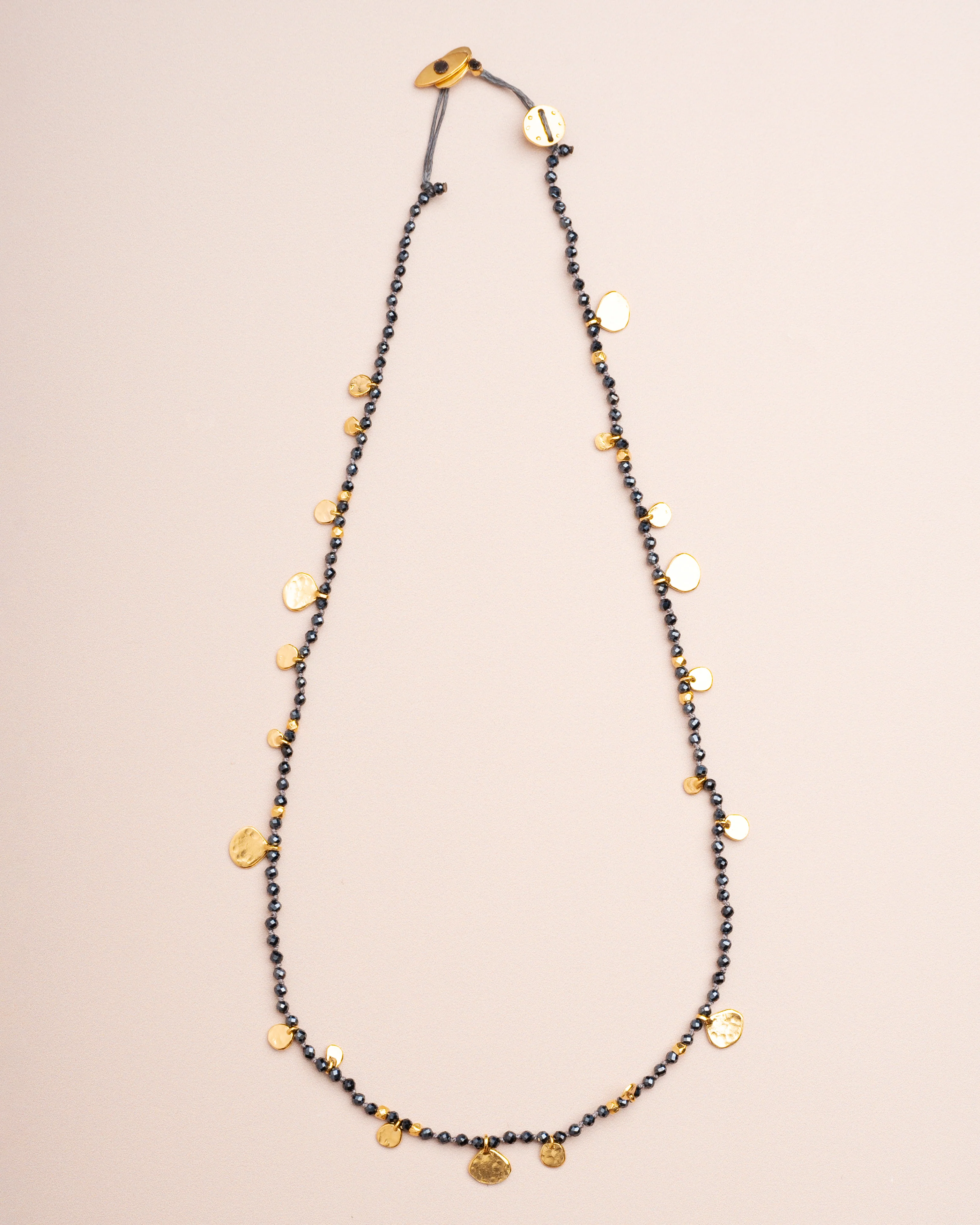 Necklace Smarties Short Gray-Spinel