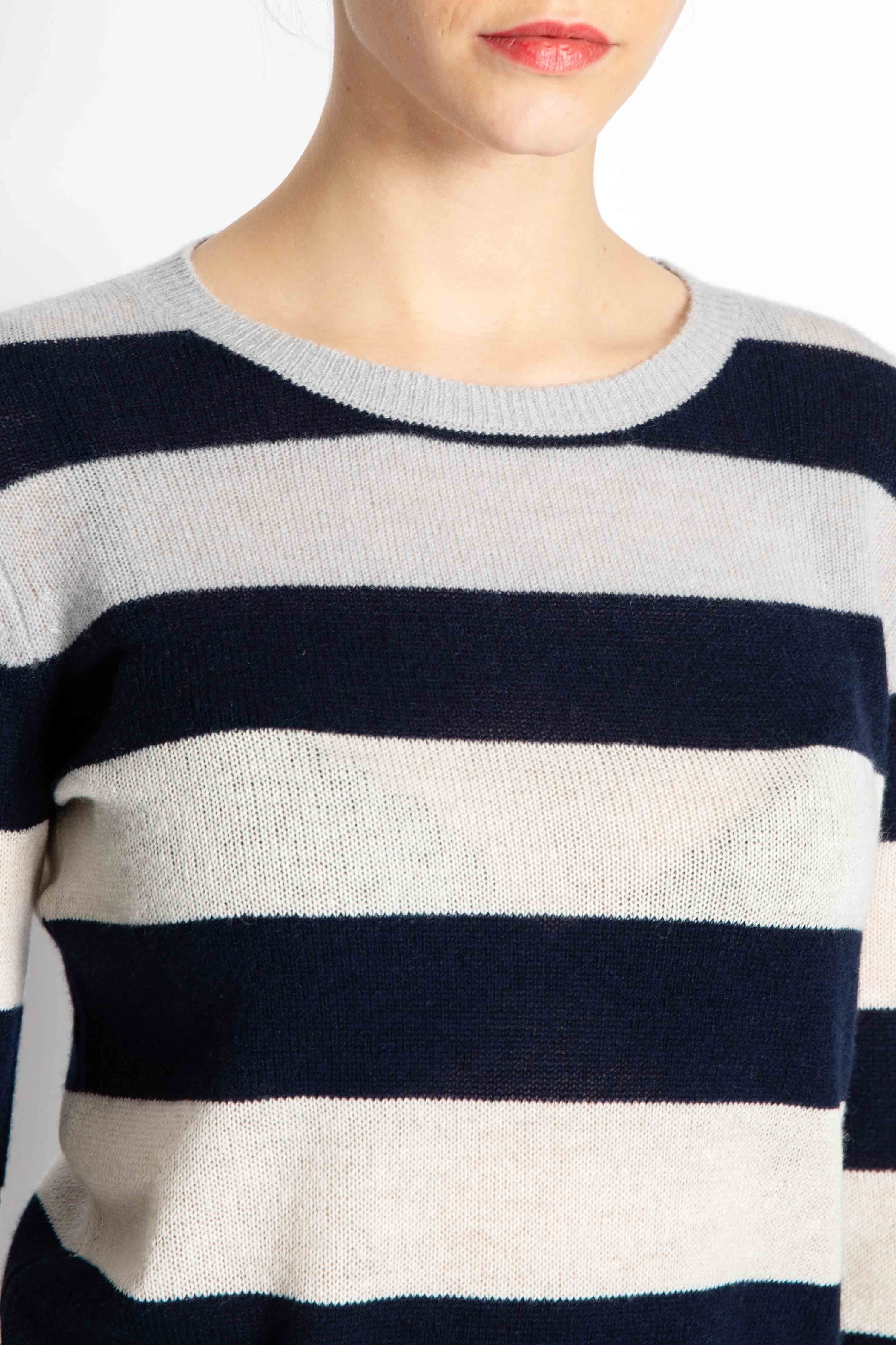 Multicoloured Stripes Cashmere Sweater - Image 3