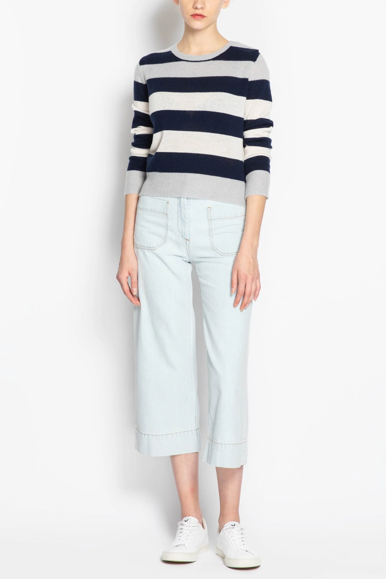 Multicoloured Stripes Cashmere Sweater - Image 4