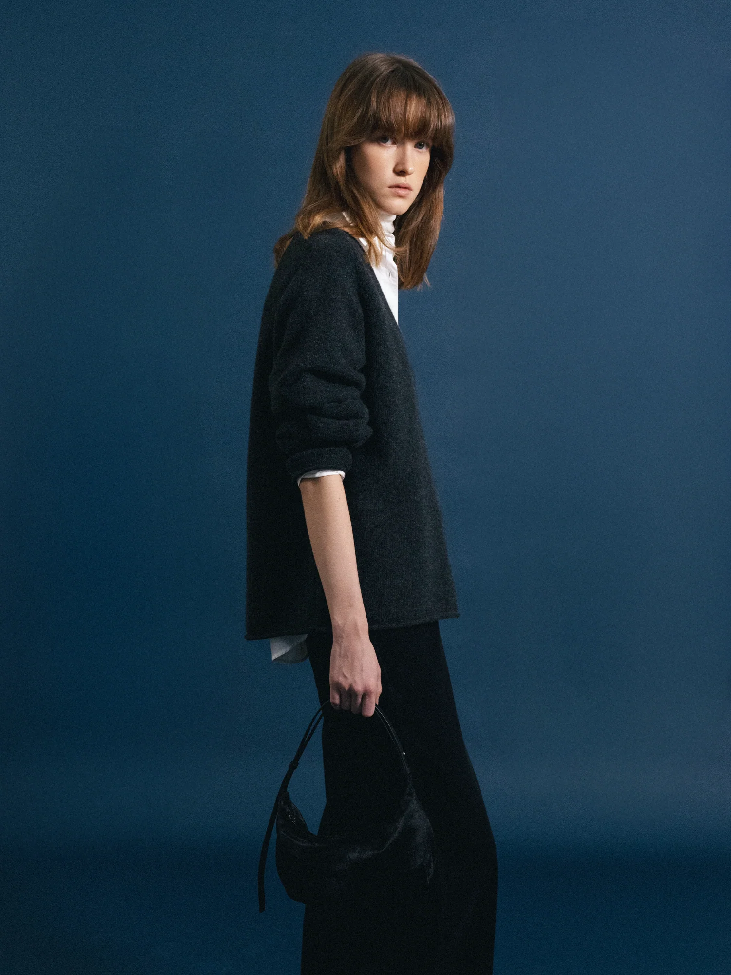 Shoulder Bag Shoulder Mini Black-Suede - Image 7