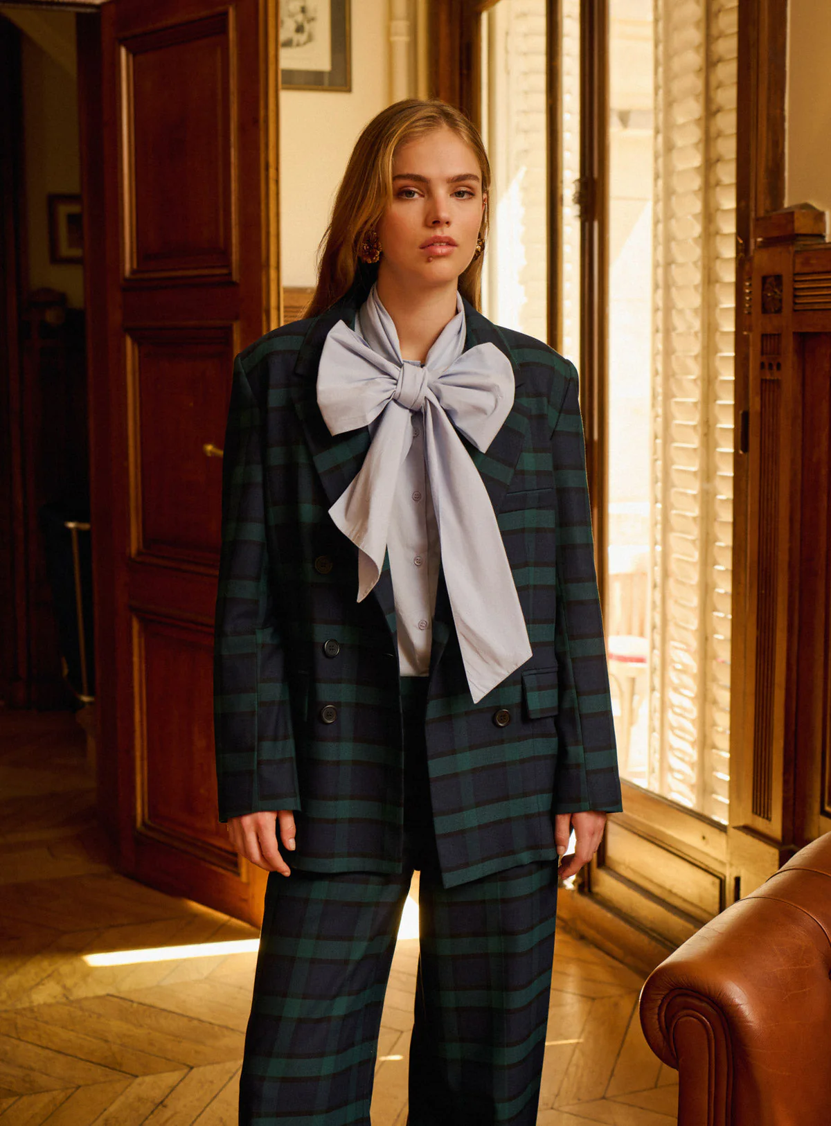 Jacket 225ouna Check Navy - Image 2