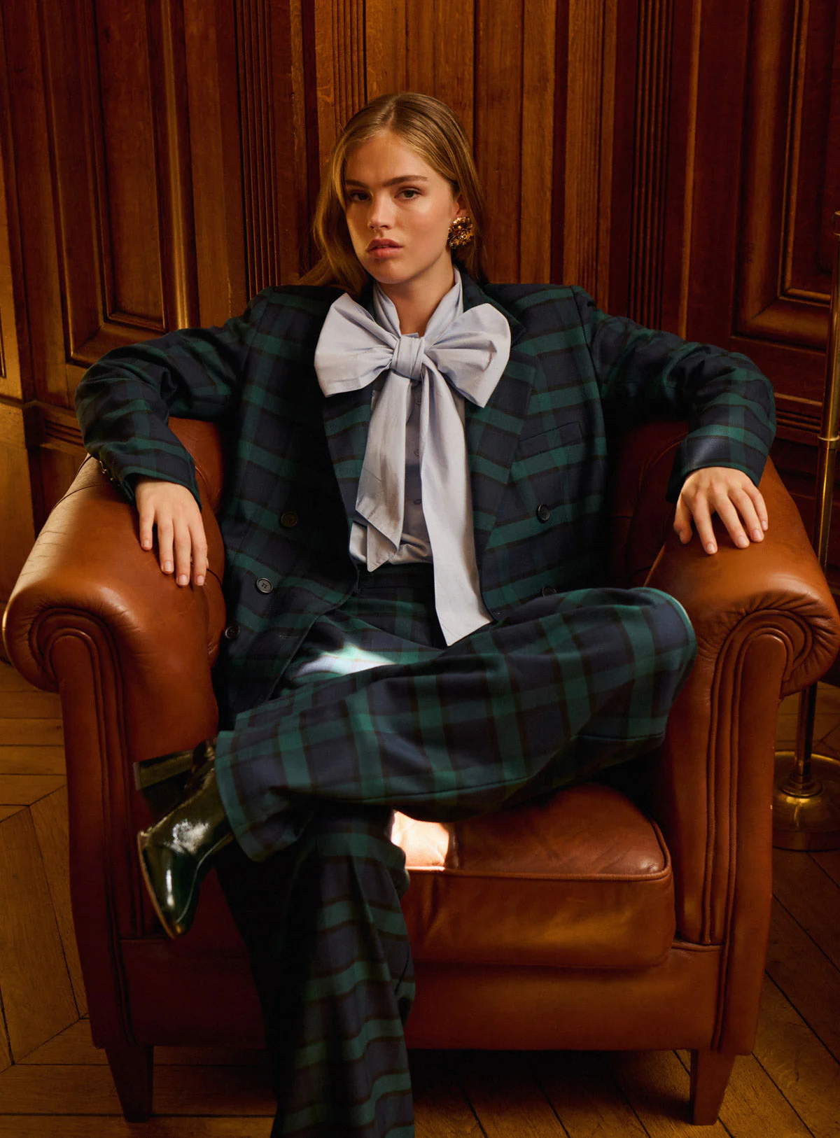 Jacket 225ouna Check Navy - Image 4