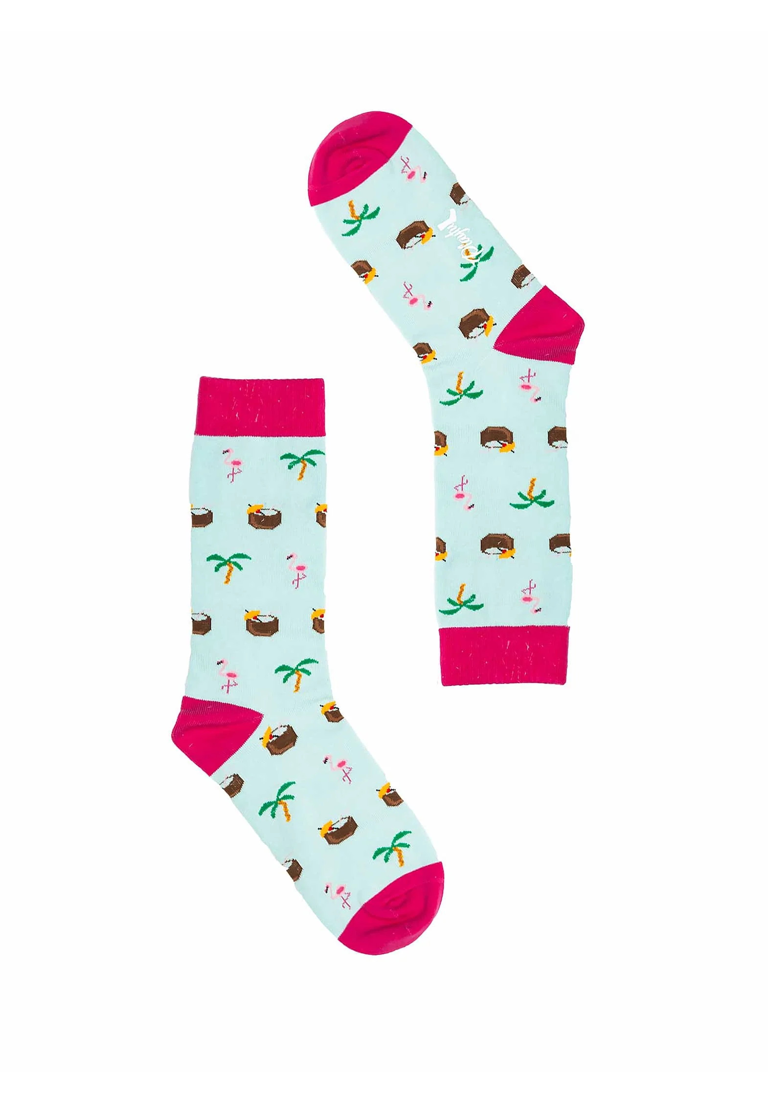 Socks Beachy Flamingo Light-Blue