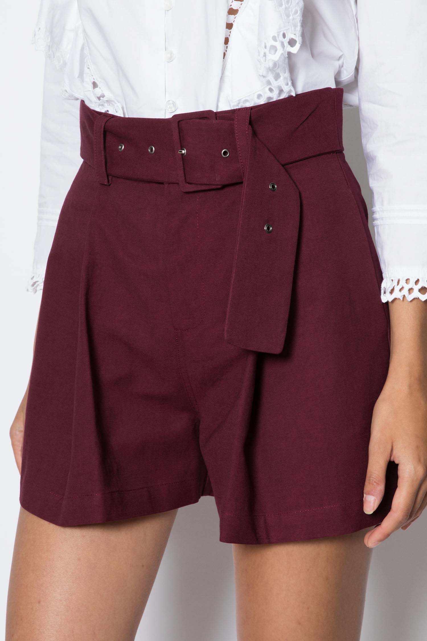 Pleated High-rise Shorts - Image 4