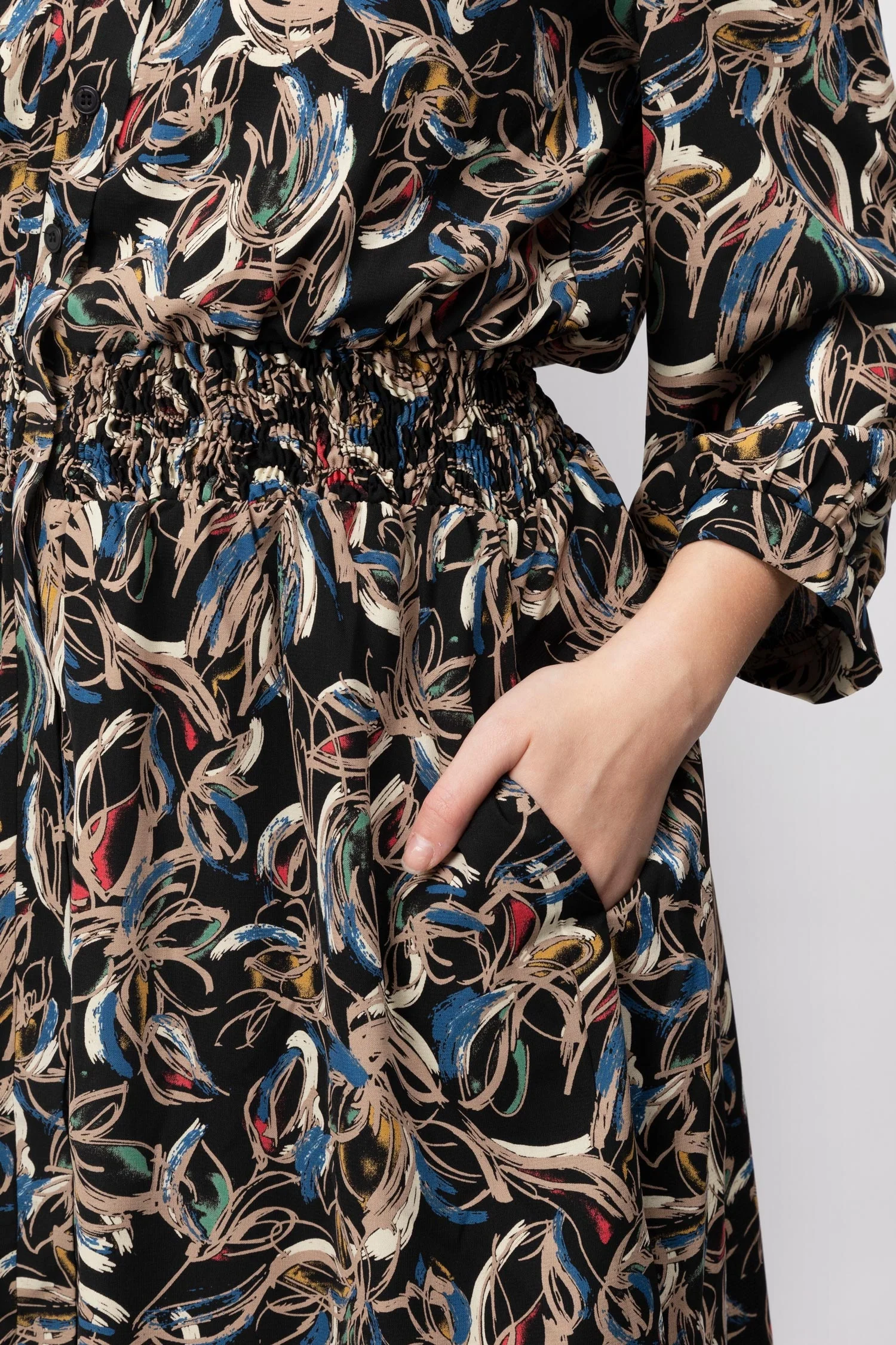Printed Button-down Dress - Image 4
