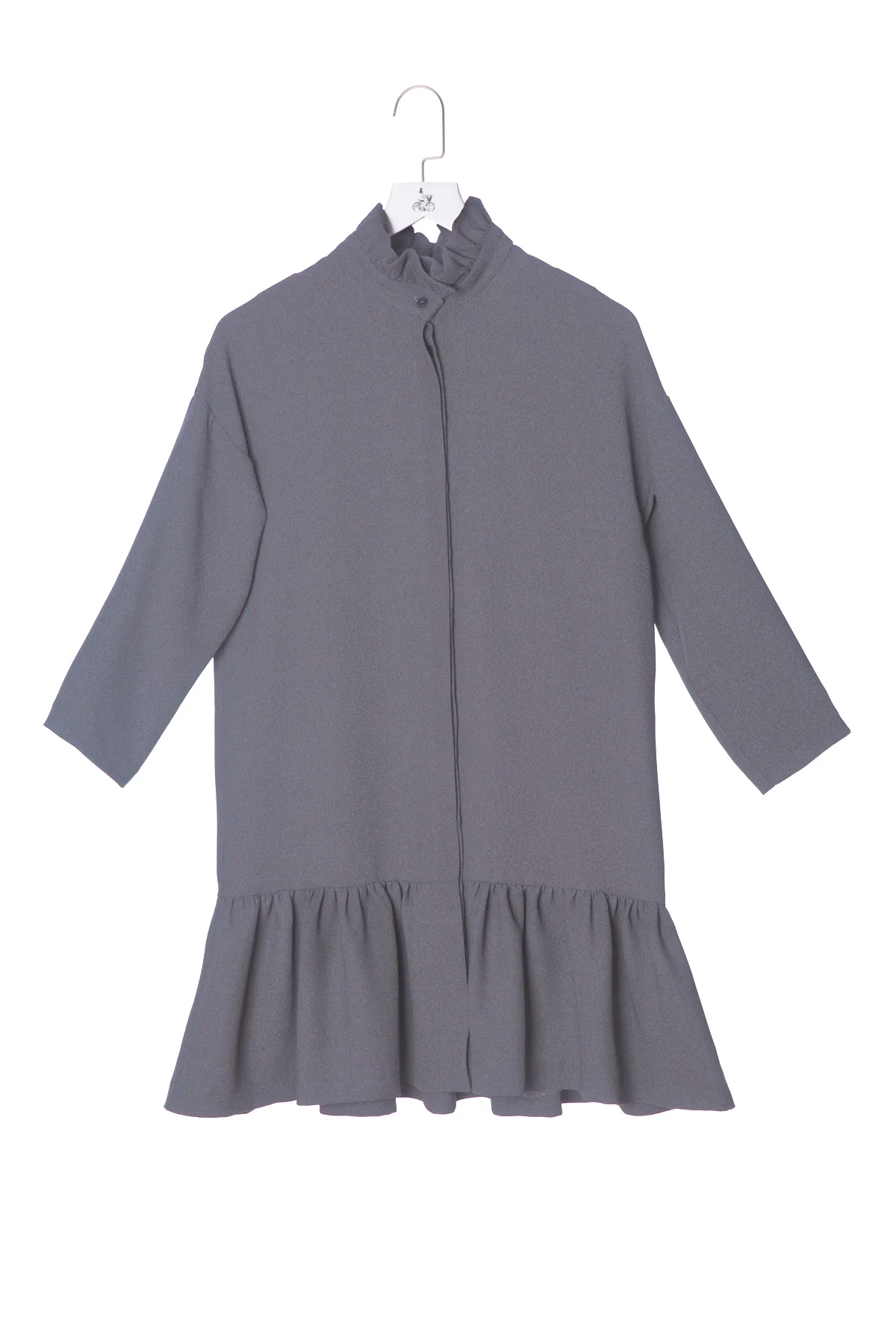 Ruffled Collar Shirtdress - Image 5