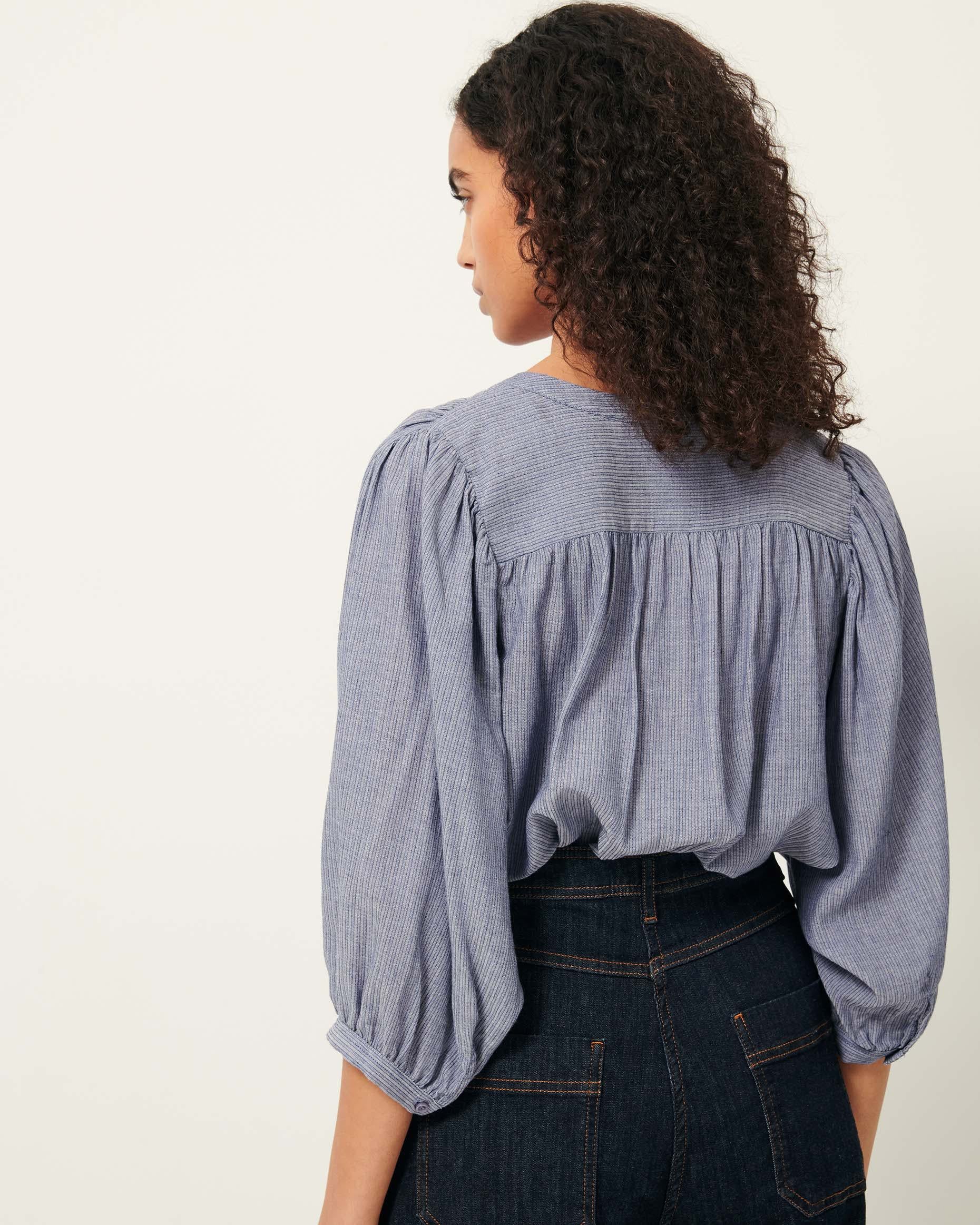 Blouse A View Chambray-Blue - Image 4